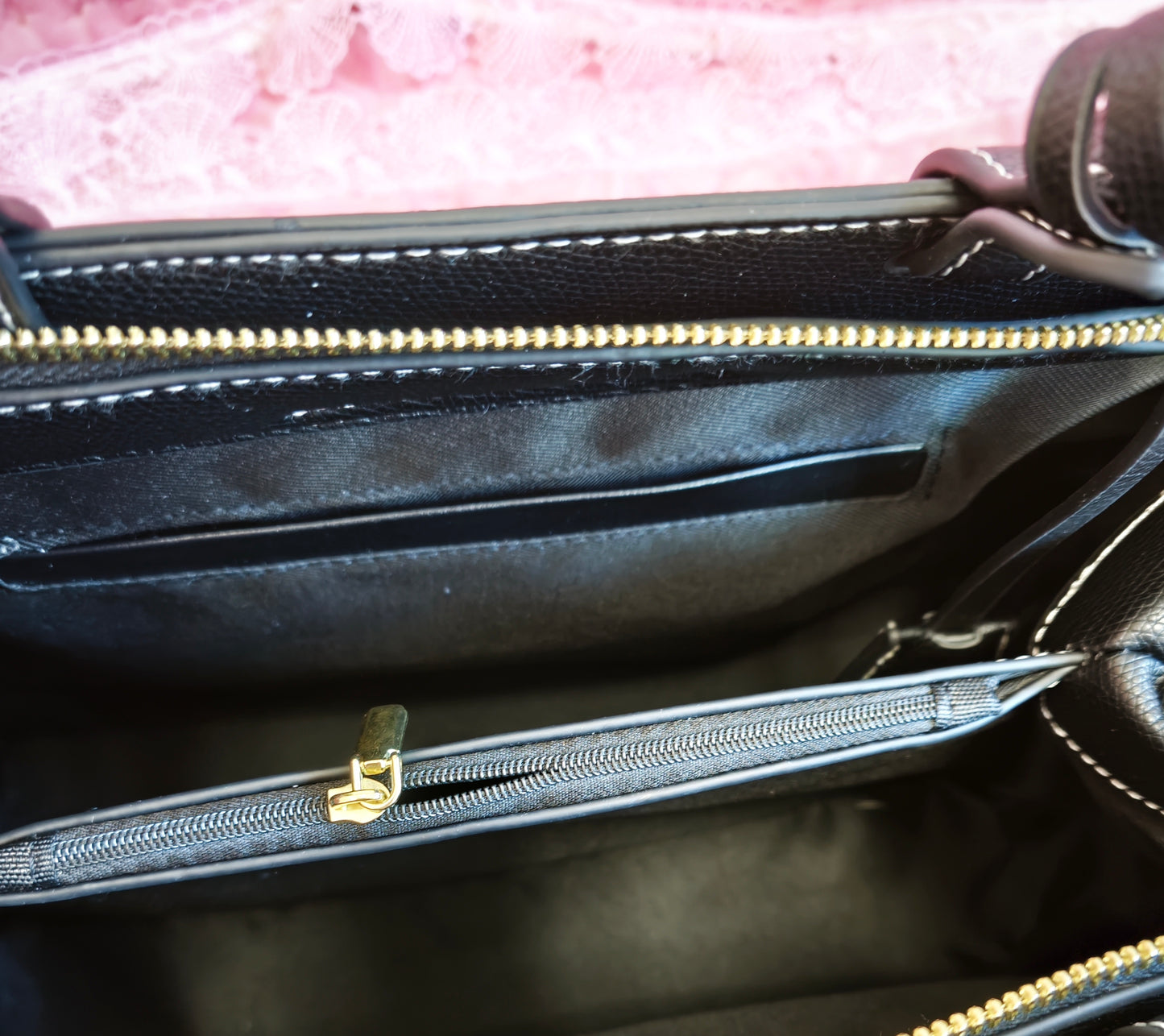 Classic Black Textured Tote Bag