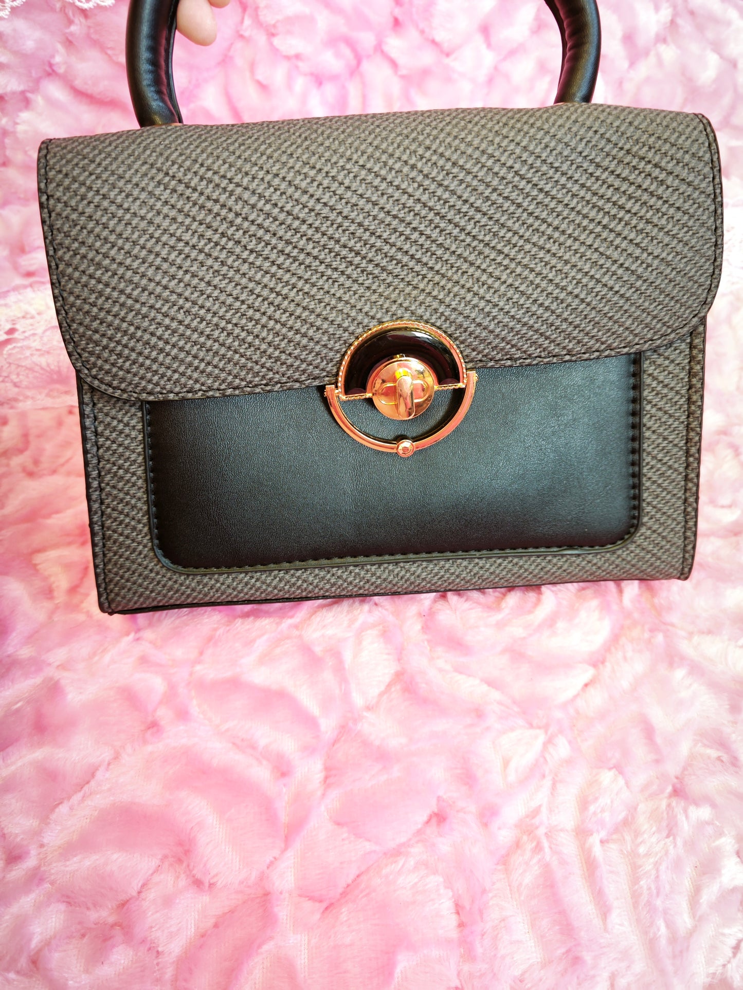 Charcoal & Black 2-Piece Handbag