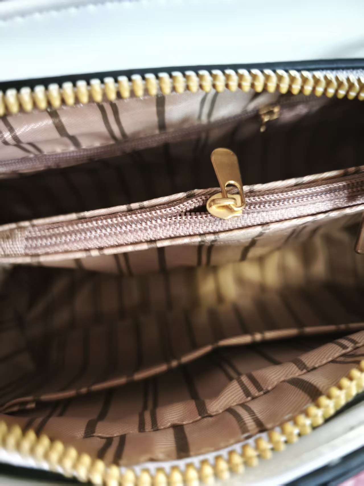 Off-White Patent Crocodile Handbag