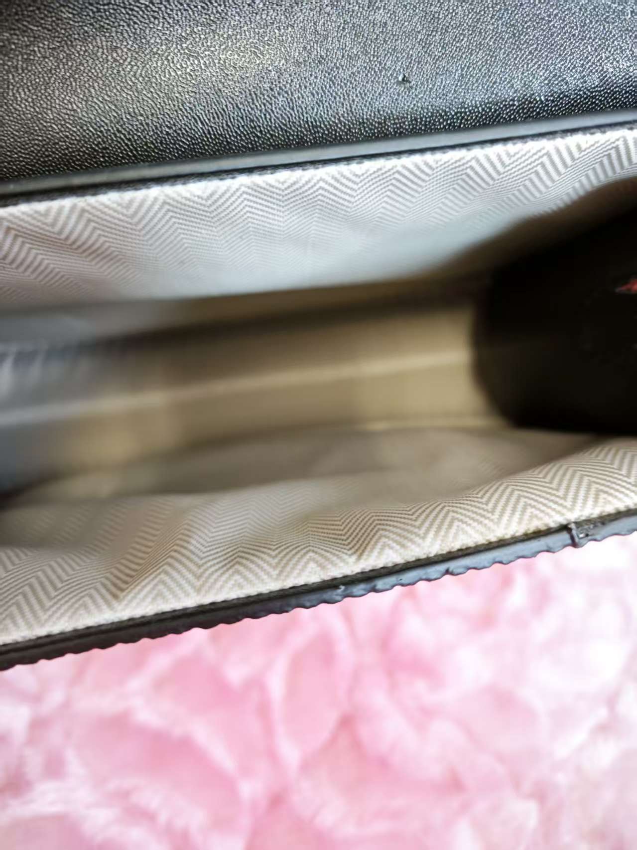 Burgundy & Multi-Stripe 2-Piece Handbag