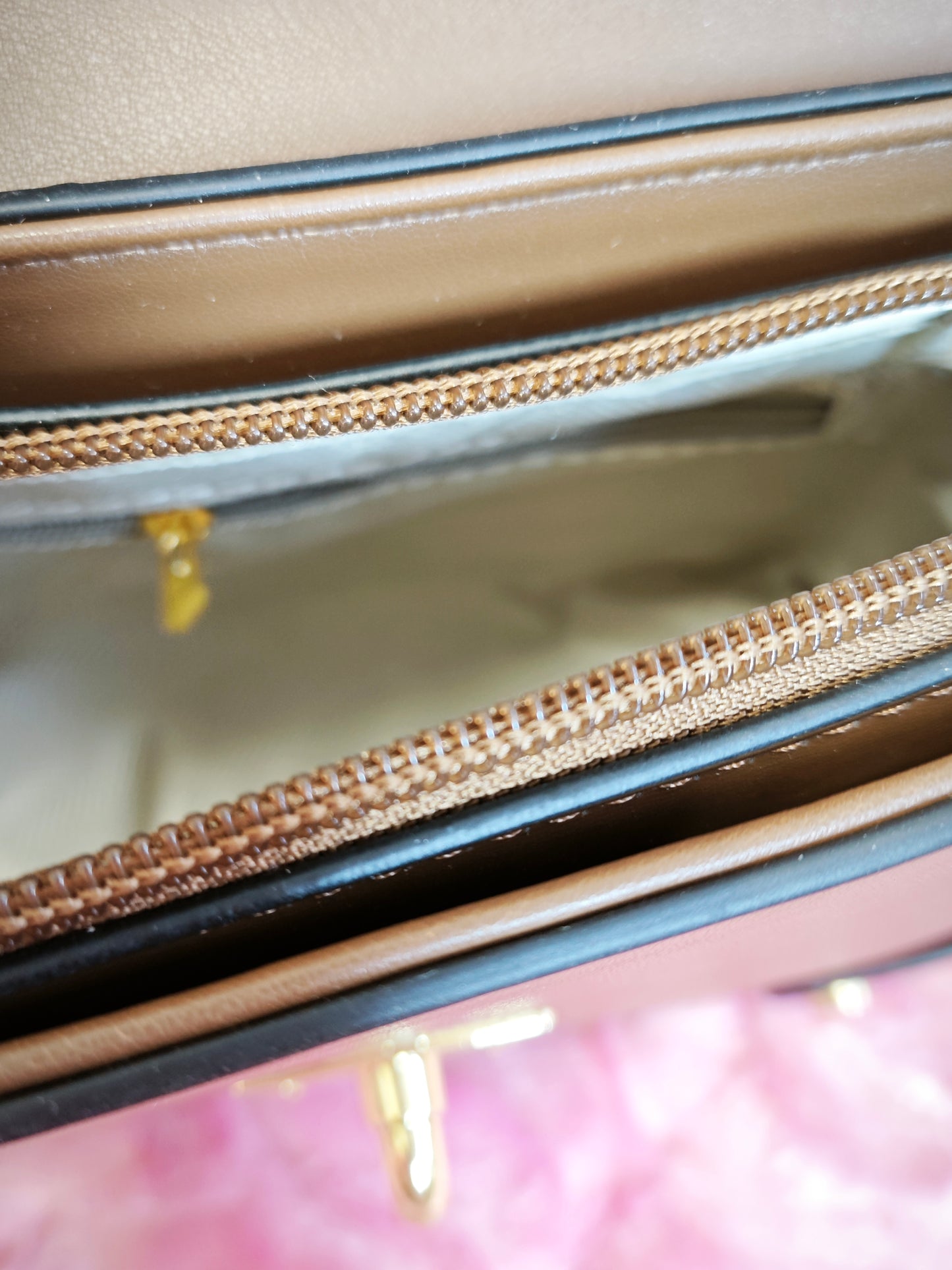 Dark Brown Stitched Handbag