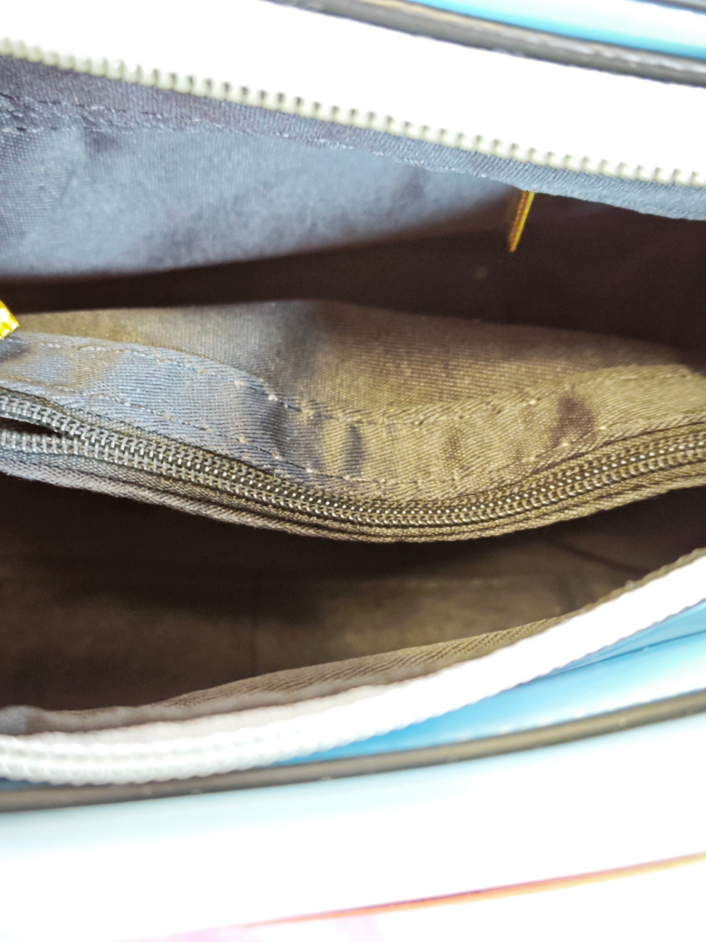 Light Blue Patent Crocodile Handbag