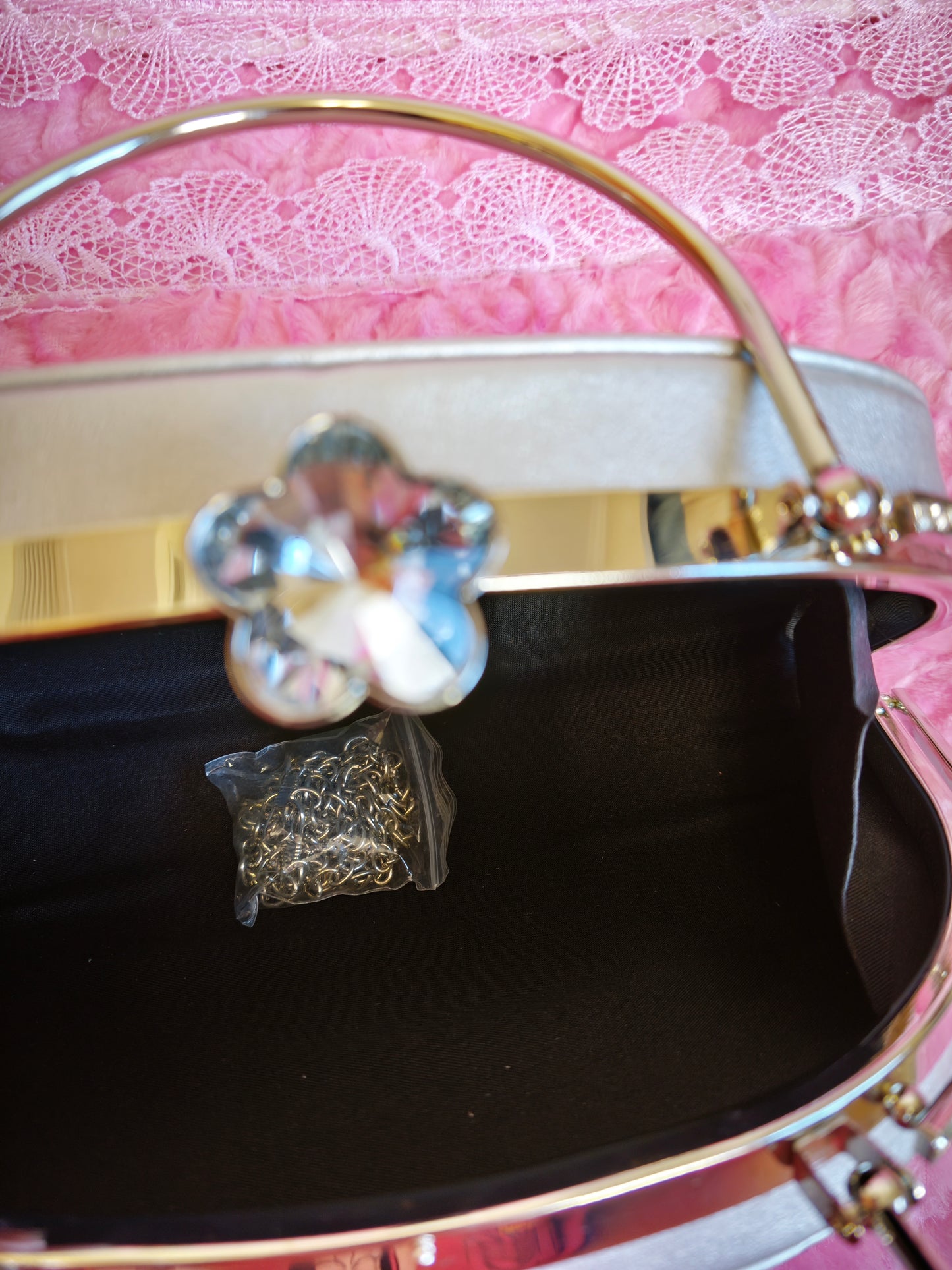 Multi-Colored Crystal Peacock-Pattern Evening Handbag