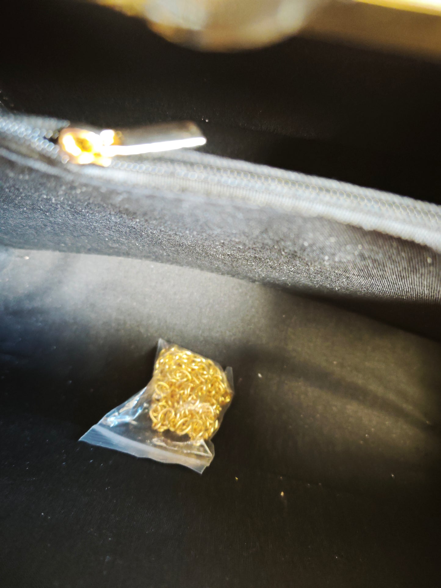 Black Enamel & Gold Crystal Floral Evening Handbag