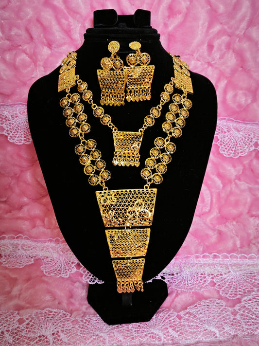 Imperial Gilded Trapezoid-Fringe Set