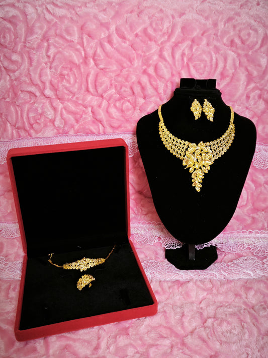 Majestic Gold Blossom V-Drop Regal Set