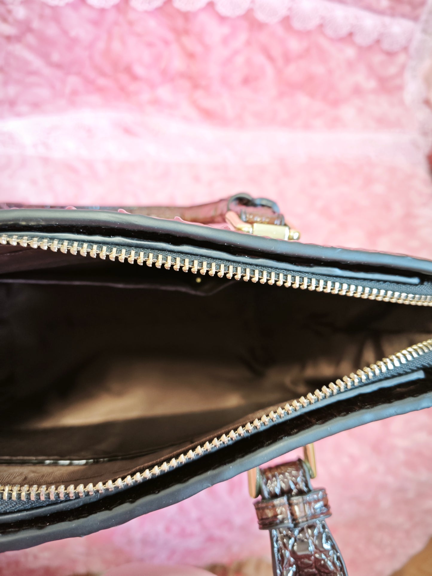 Dark Brown Croc-Embossed Luxury Convertible Bag