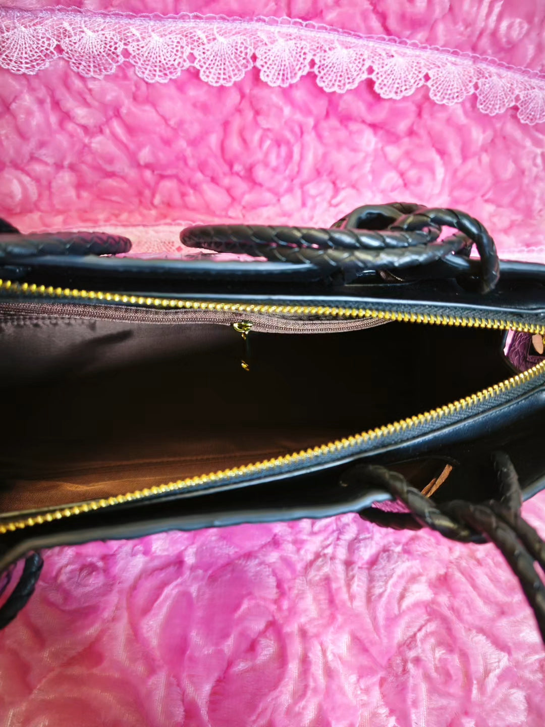 Black-Silver Croc Luxury Tote Bag