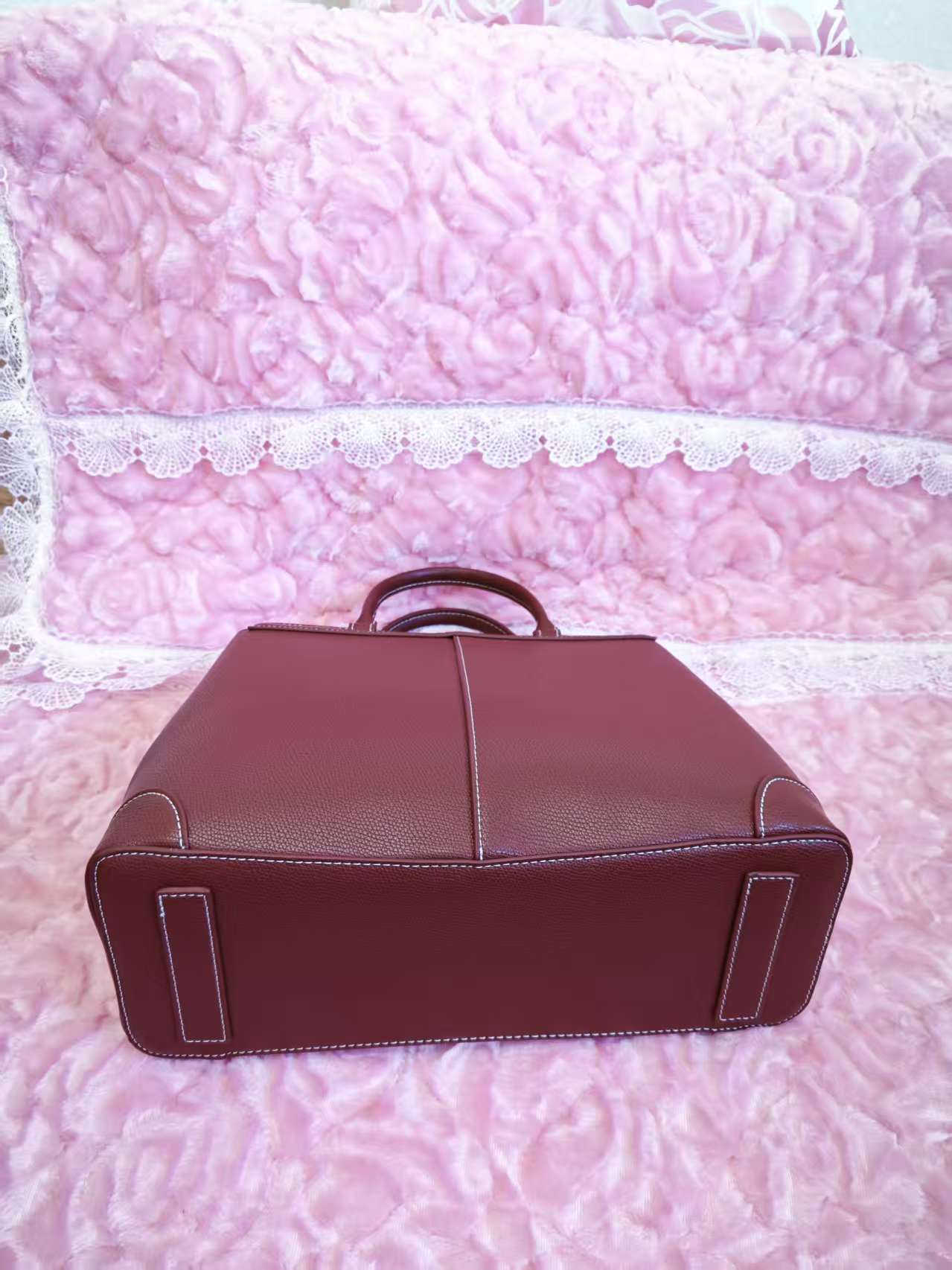 Rich Burgundy Elegant Tote Bag