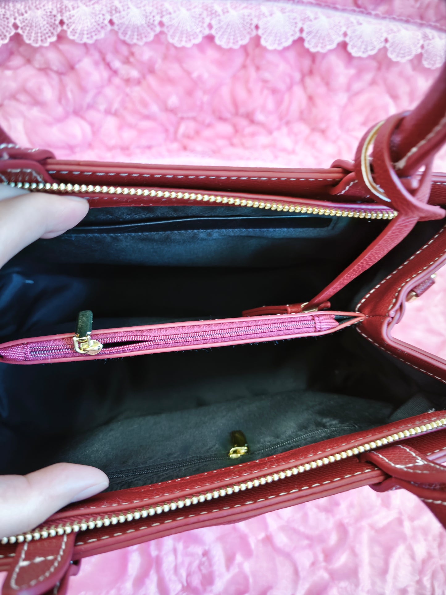 Rich Burgundy Elegant Tote Bag