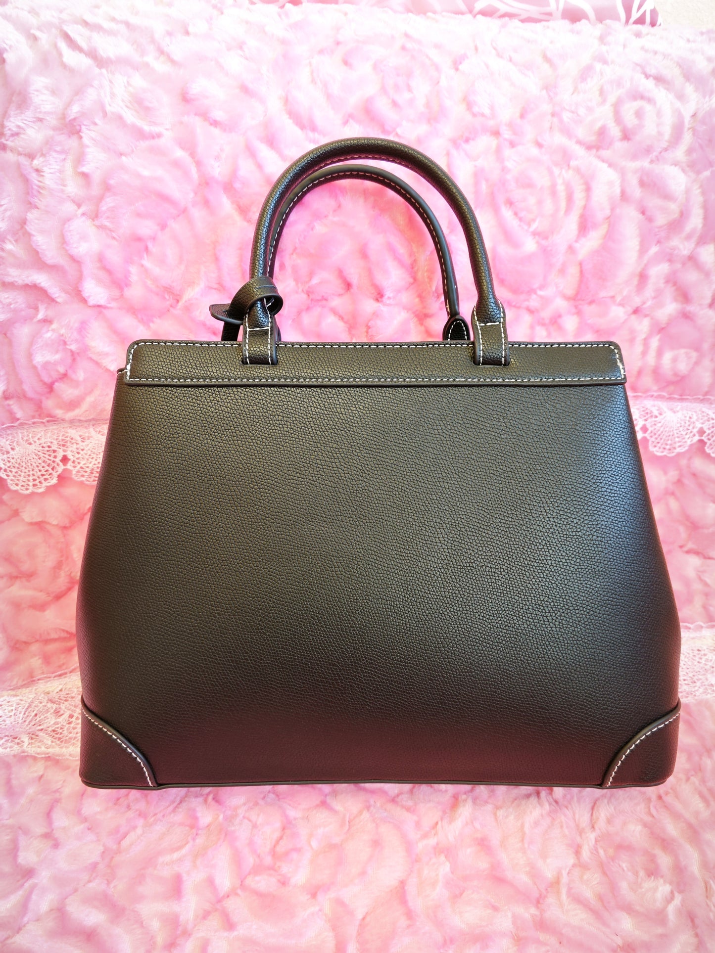 Classic Black Textured Tote Bag