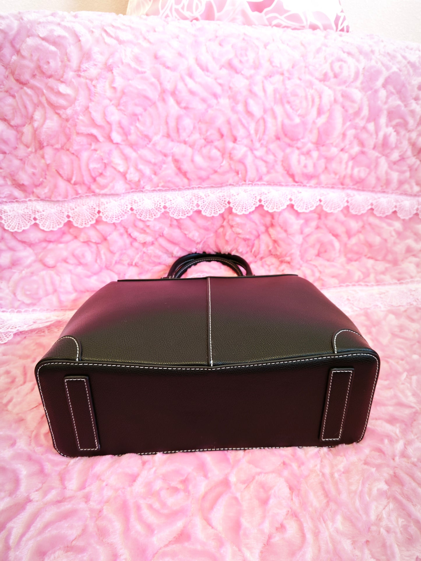 Classic Black Textured Tote Bag