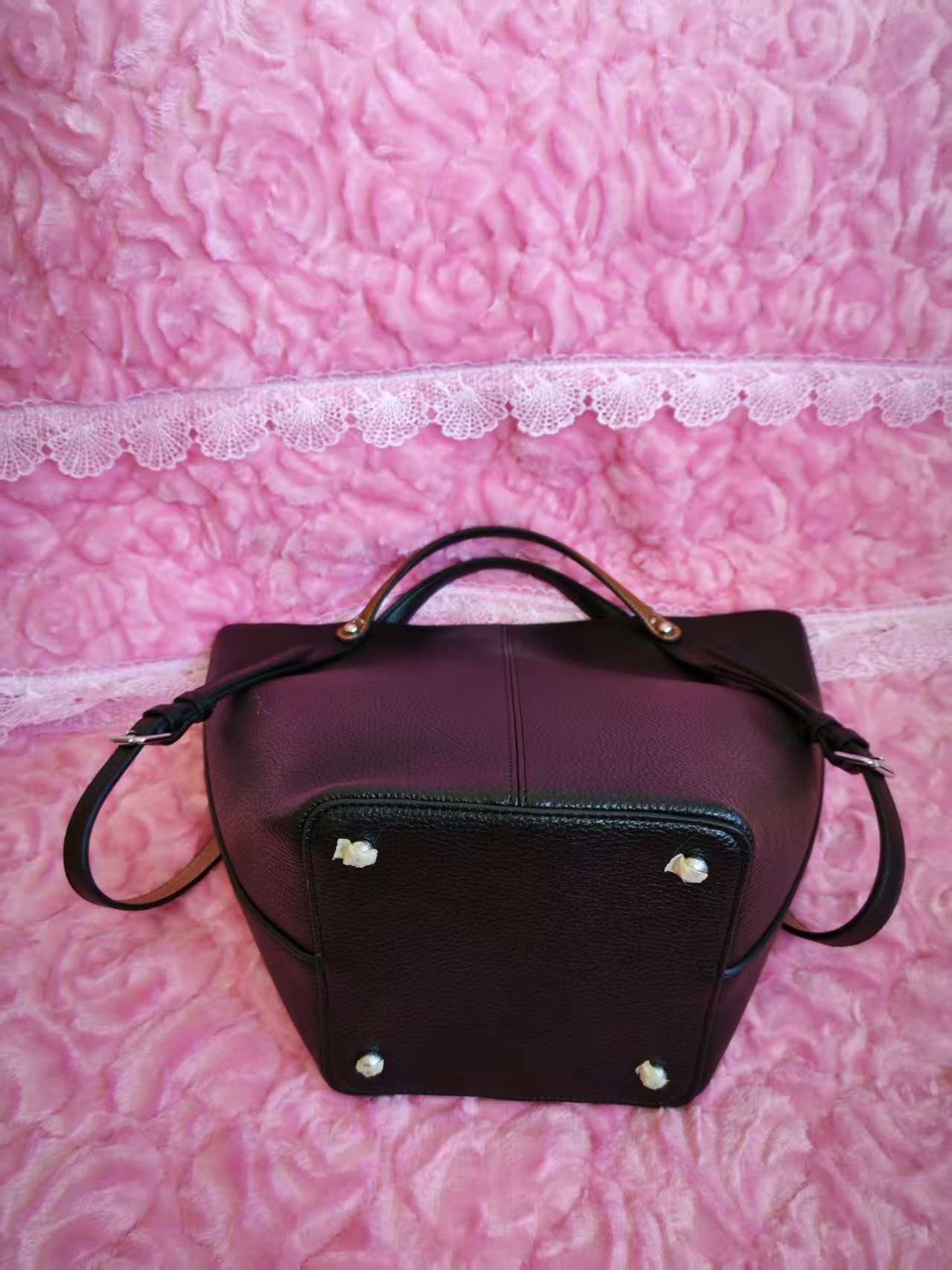 Black Textured Tote Bag