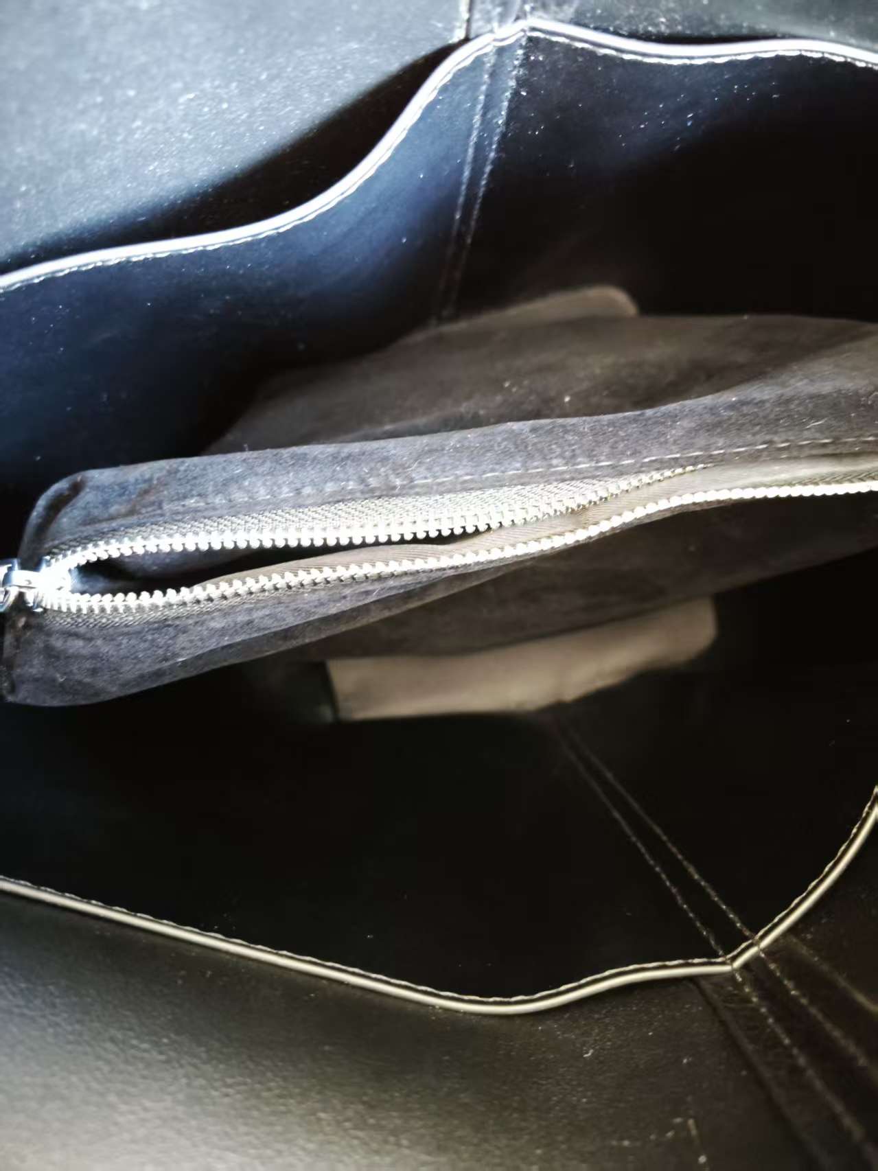 Black Textured Tote Bag