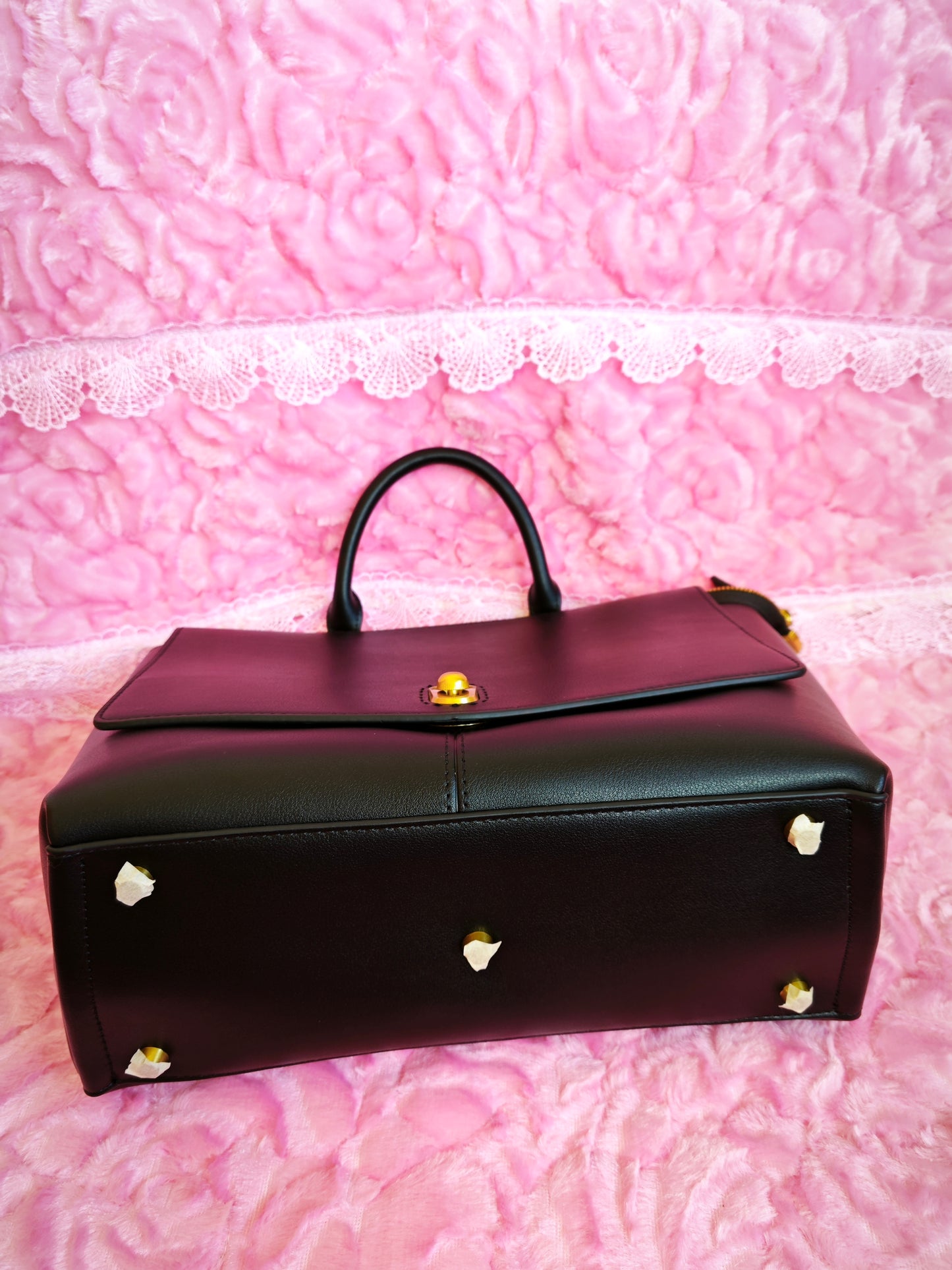 Black Tote with Gold Buckle Bag