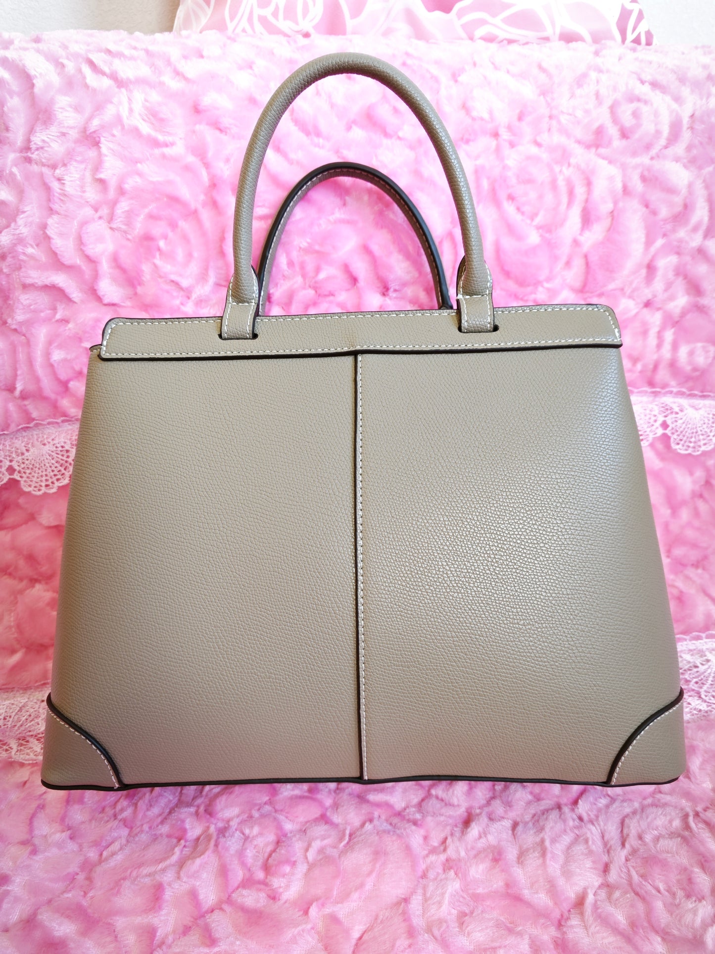 Light Brown Minimalist Textured Tote Bag