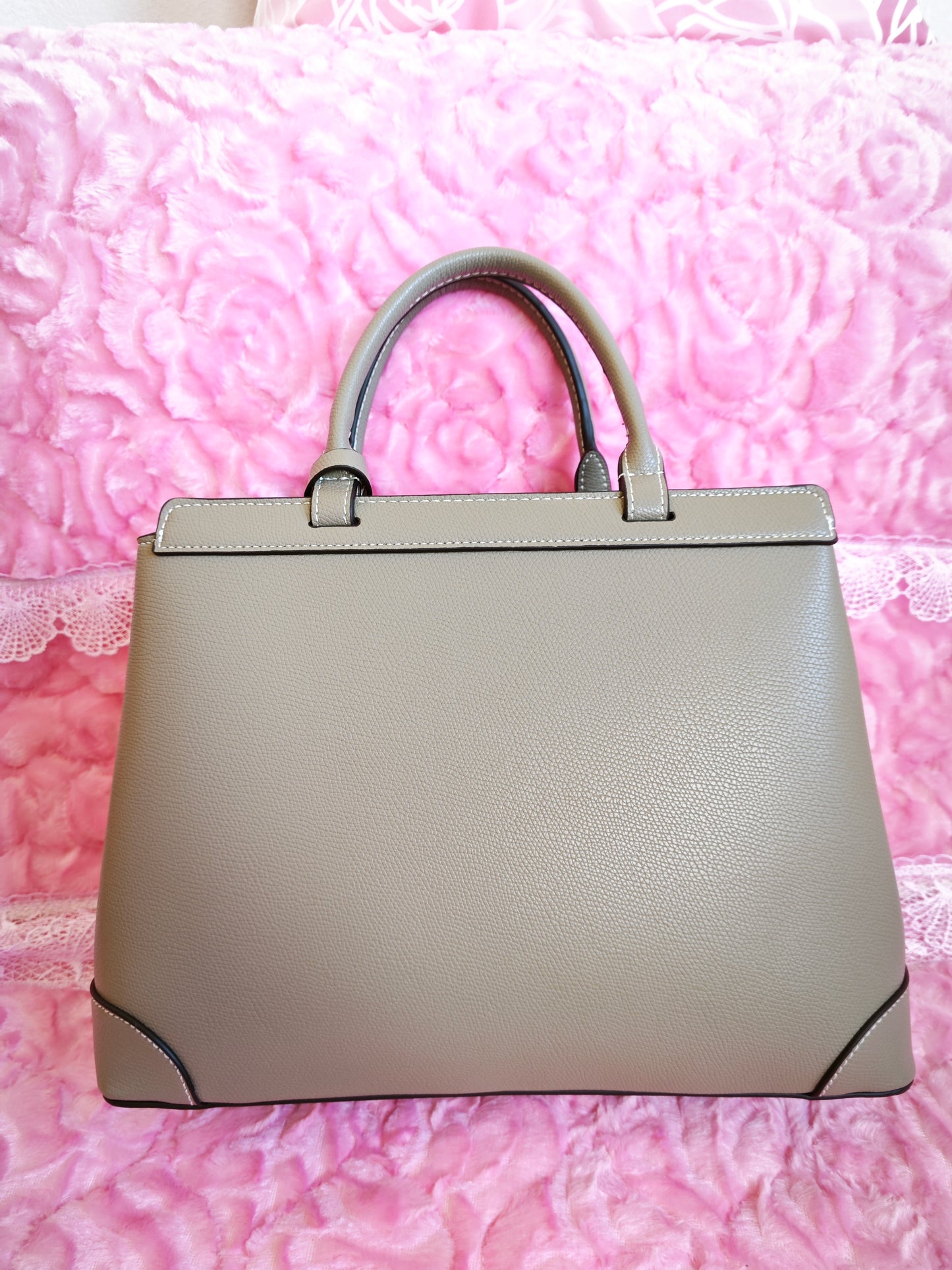 Light Brown Minimalist Textured Tote Bag