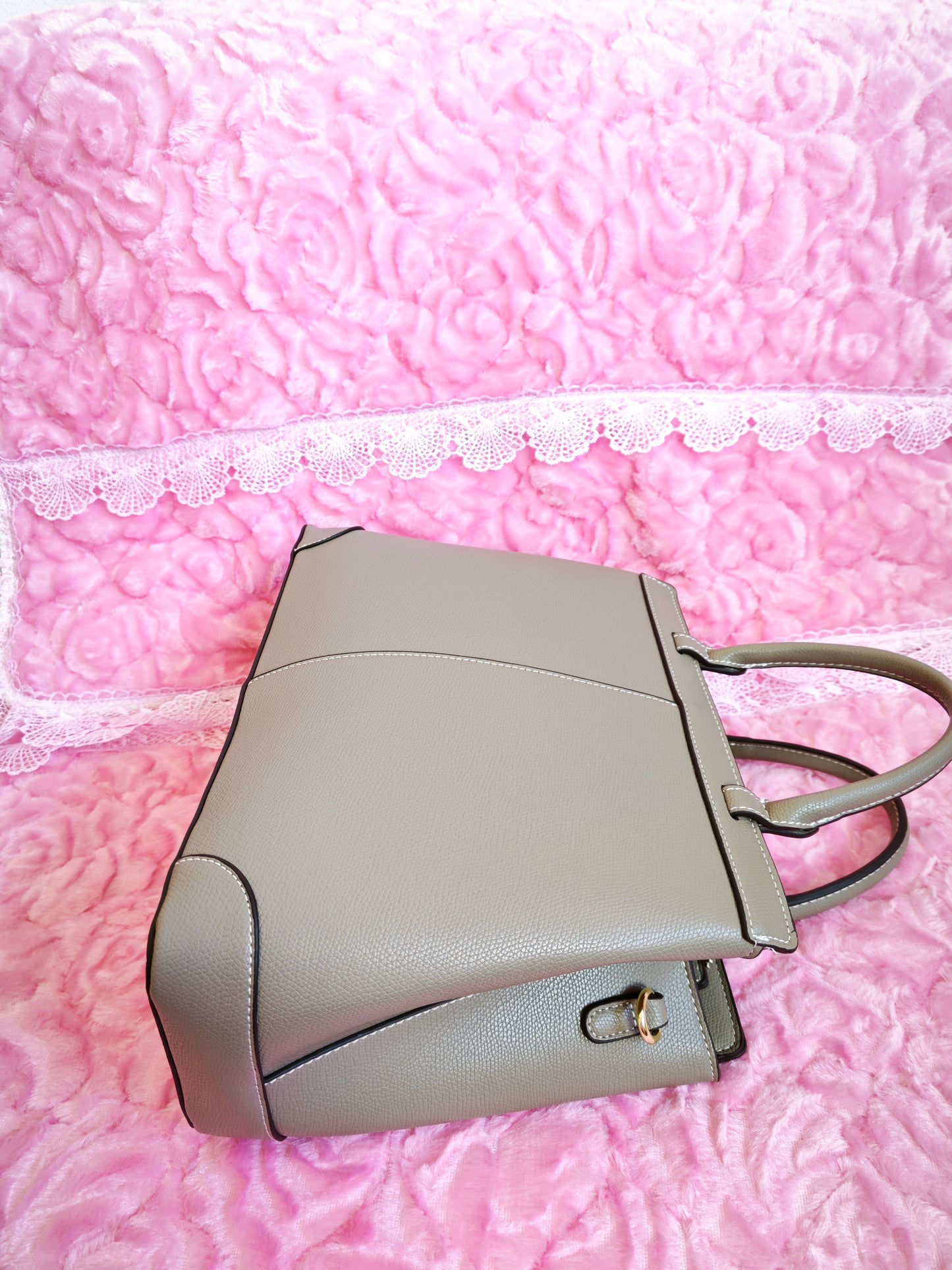 Light Brown Minimalist Textured Tote Bag