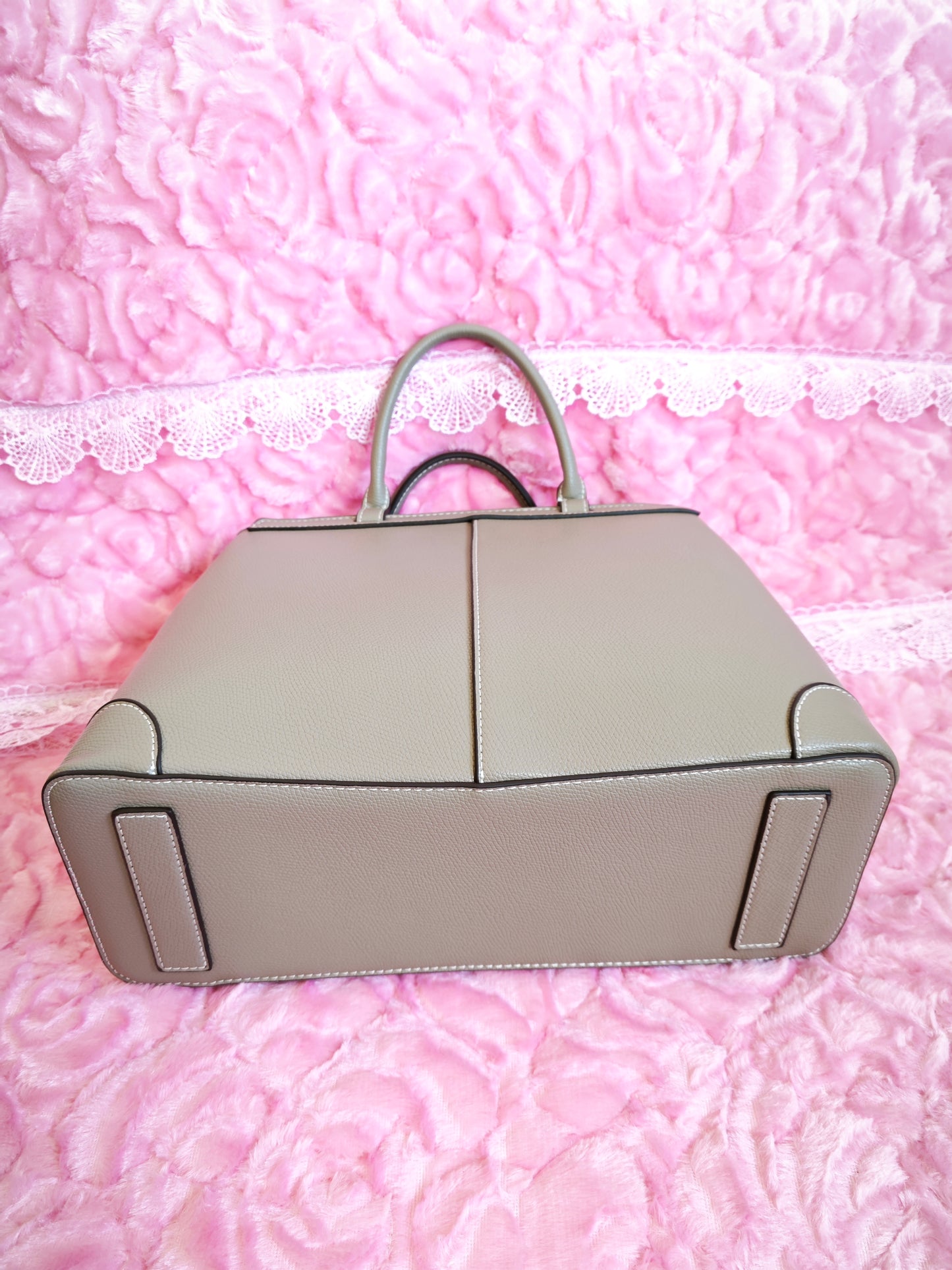 Light Brown Minimalist Textured Tote Bag