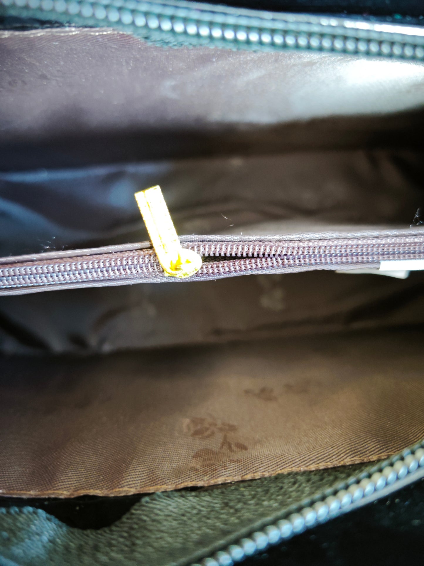 Black Crocodile-Print Mini Handbag with Gold Accents