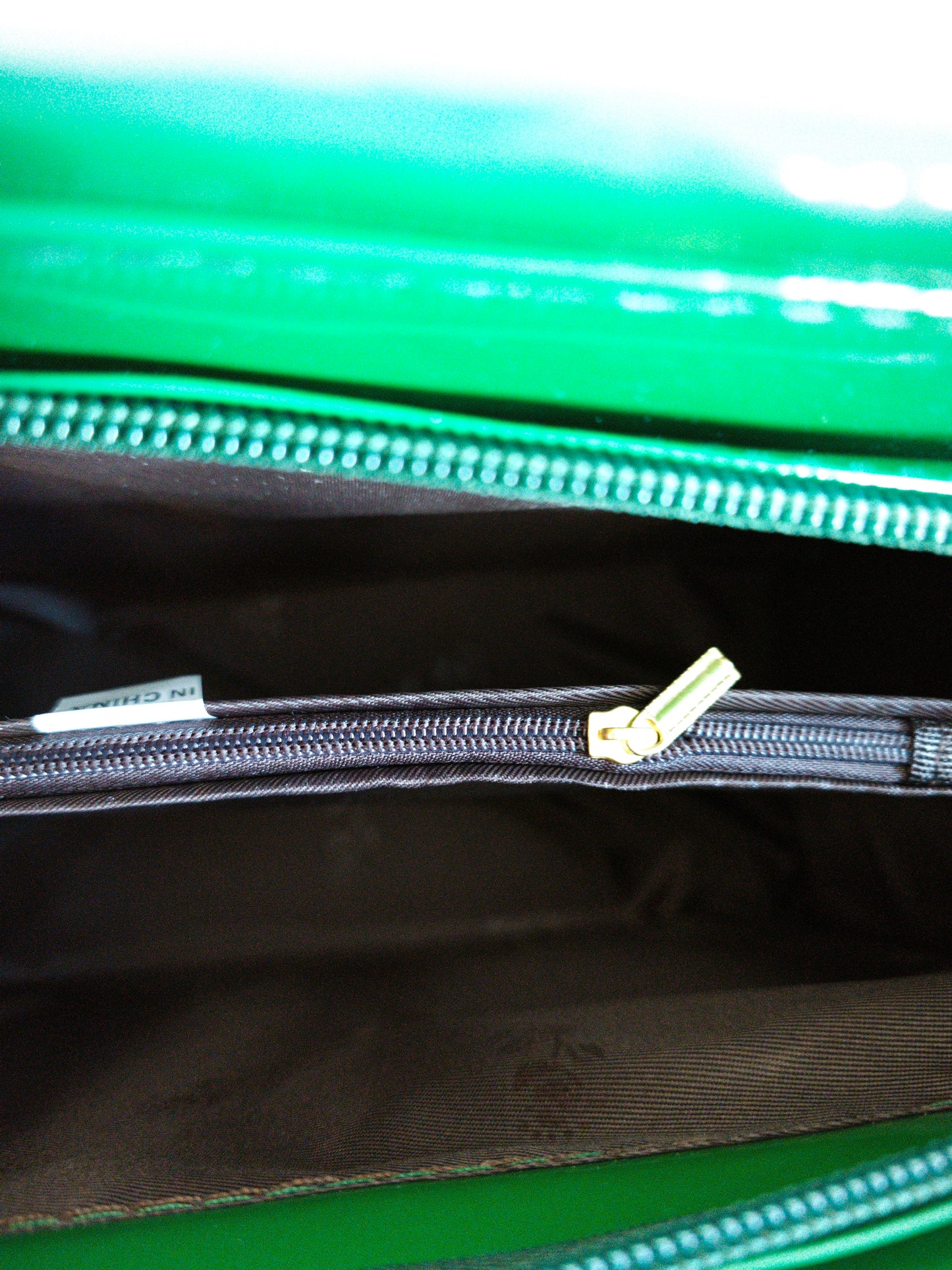 Dark Green Crocodile-Print Mini Handbag with Gold Accents