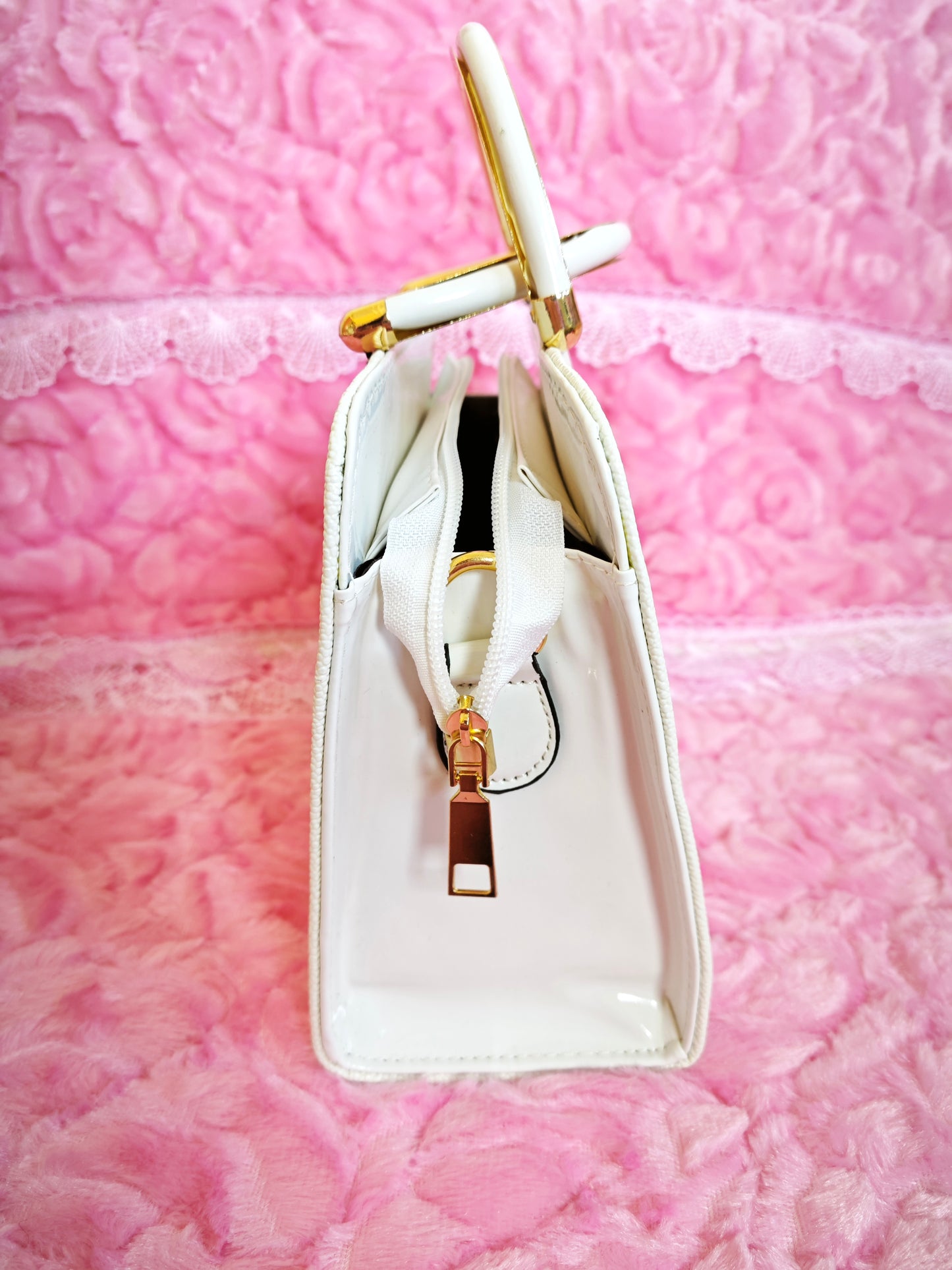 ream Crocodile-Print Mini Handbag with Gold Accents