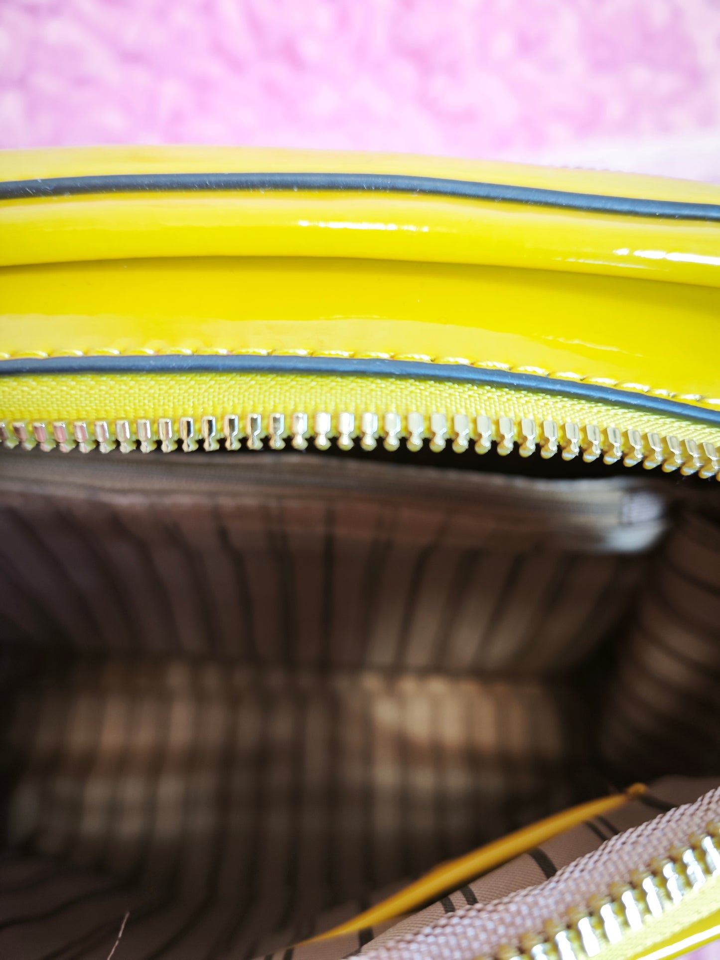 Bright Yellow Patent Crocodile-Print Mini Handbag