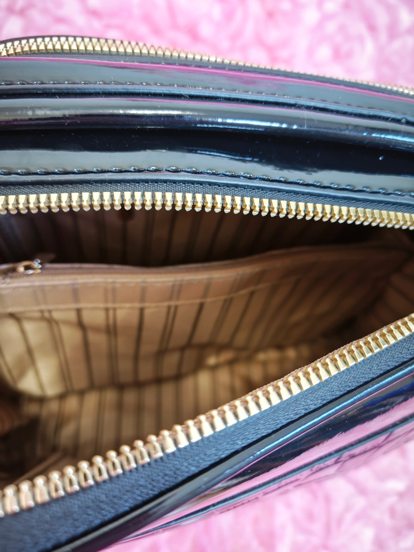 Black Patent Crocodile-Print Mini Handbag