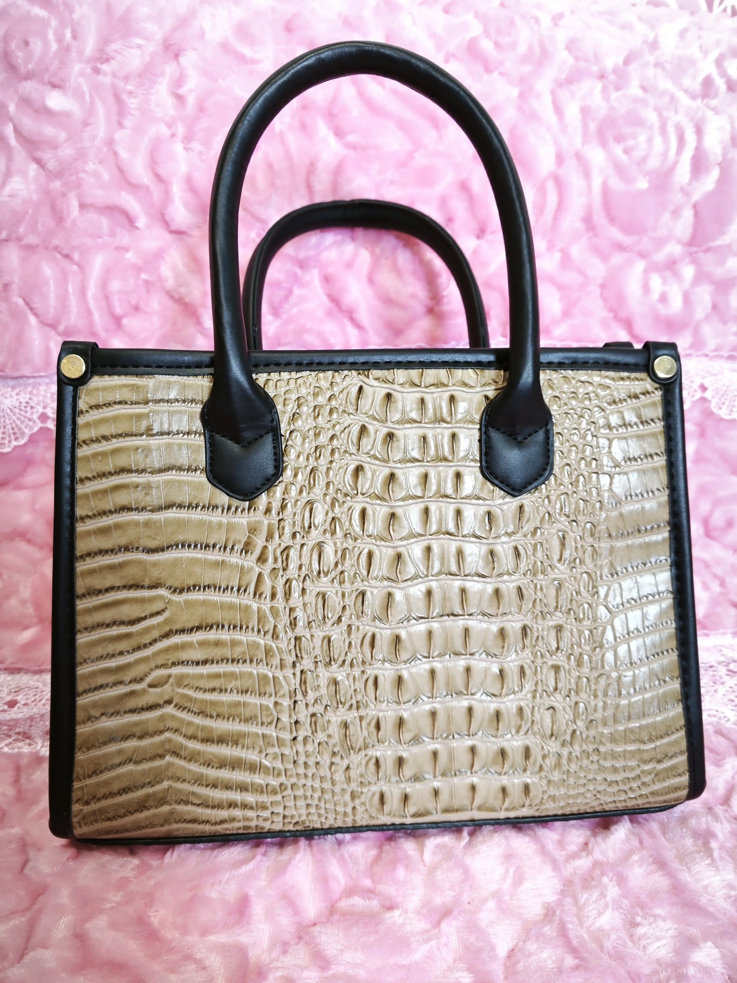 Khaki Gradient Crocodile Texture Mother-Child Tote Bag (M70)