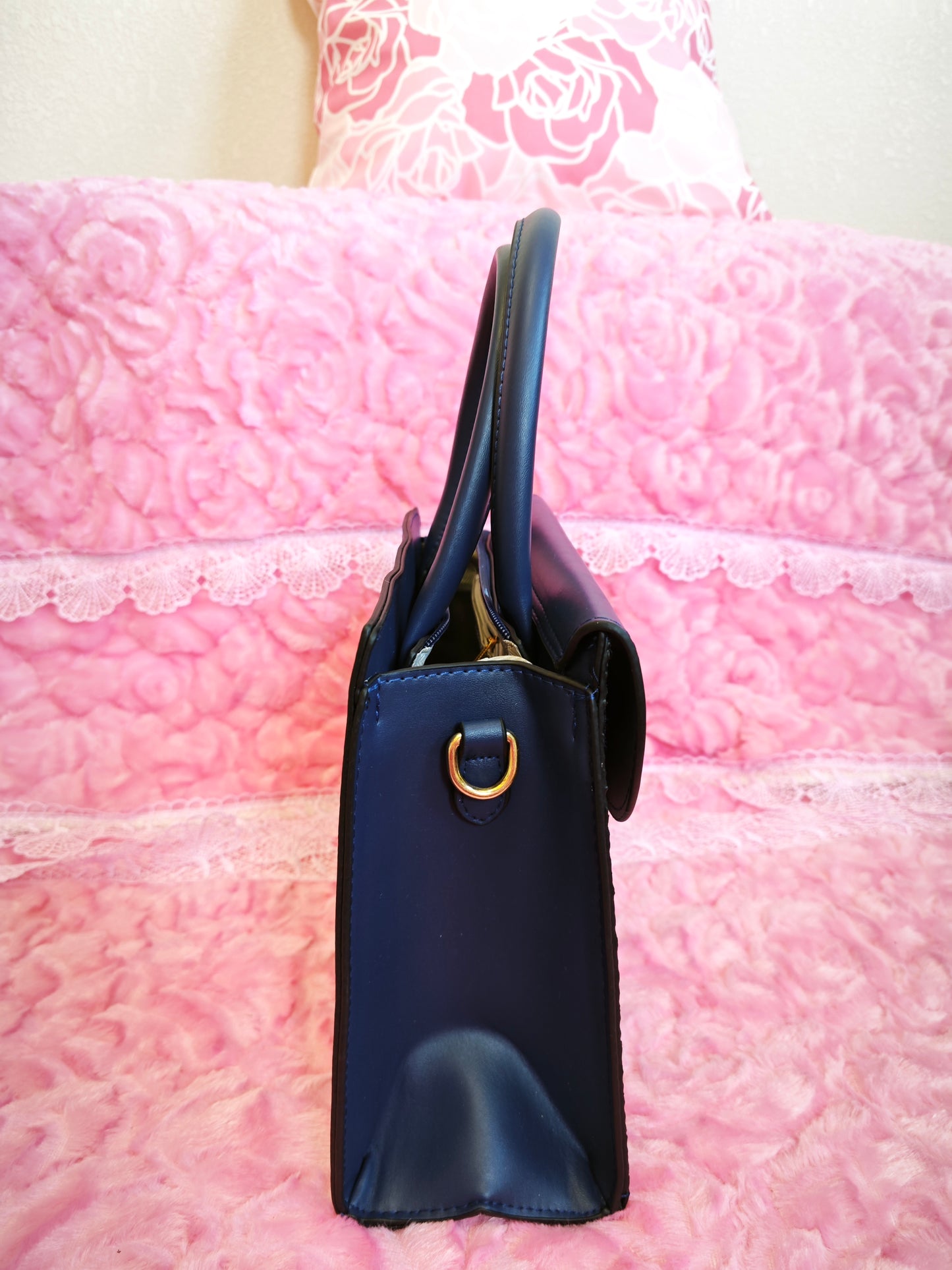 Navy & Stripe 2-Piece Handbag