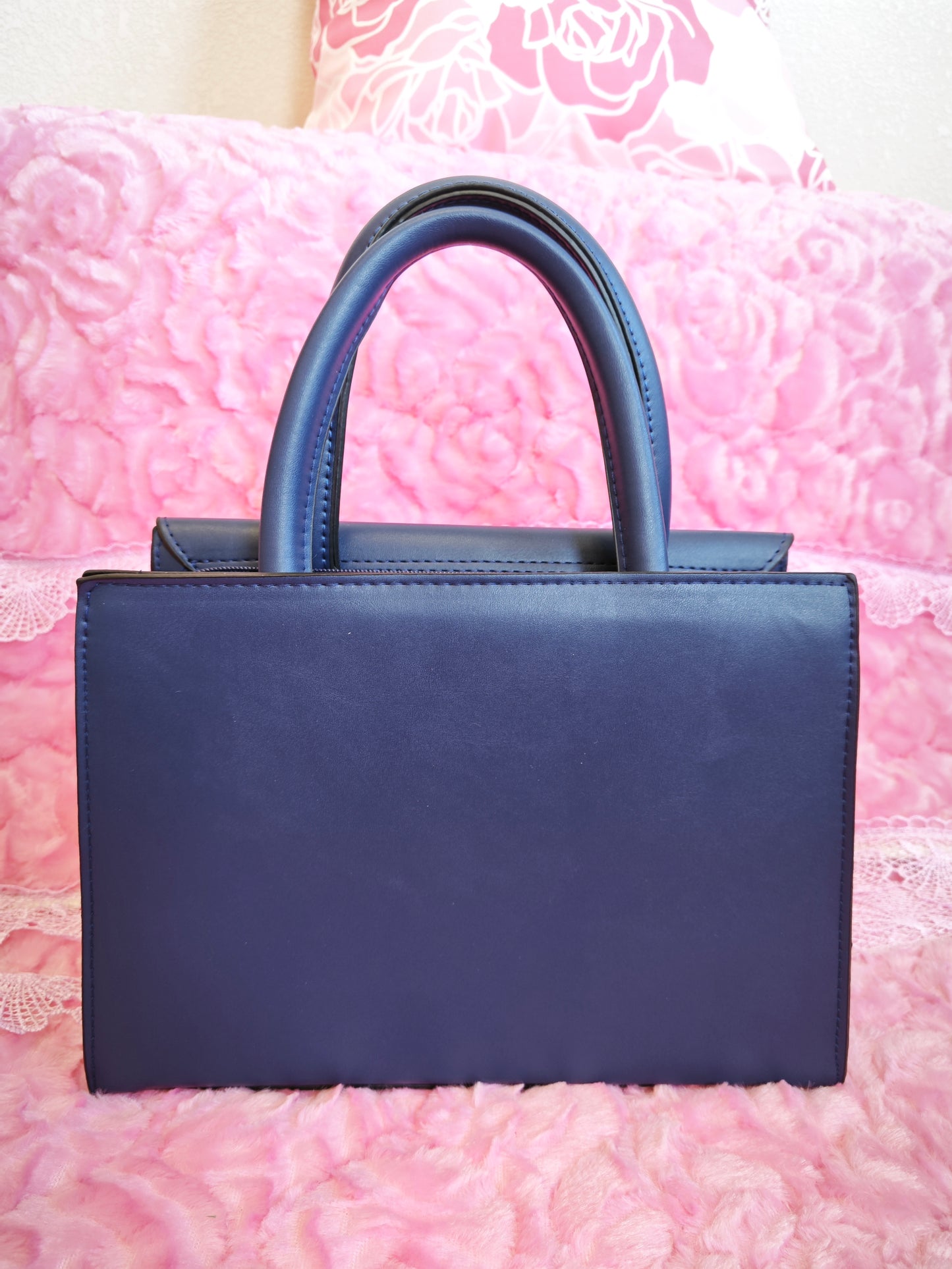 Navy & Stripe 2-Piece Handbag