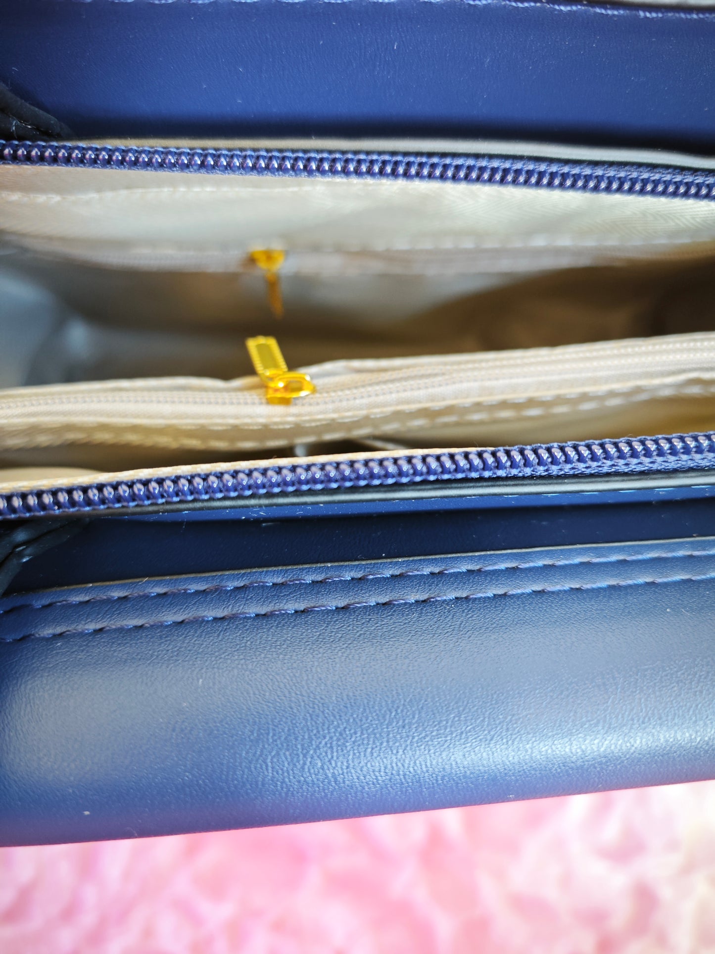 Navy & Stripe 2-Piece Handbag