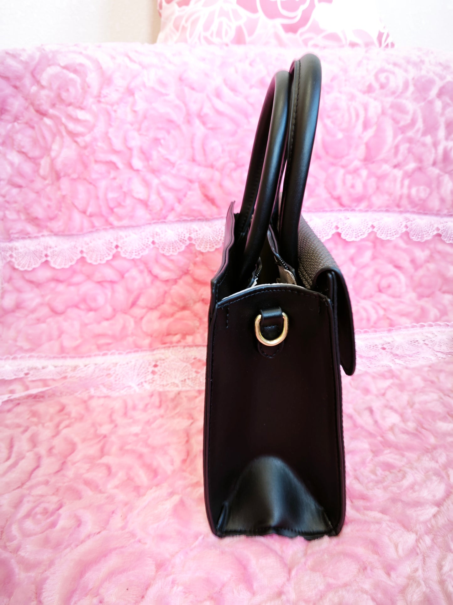 Charcoal & Black 2-Piece Handbag