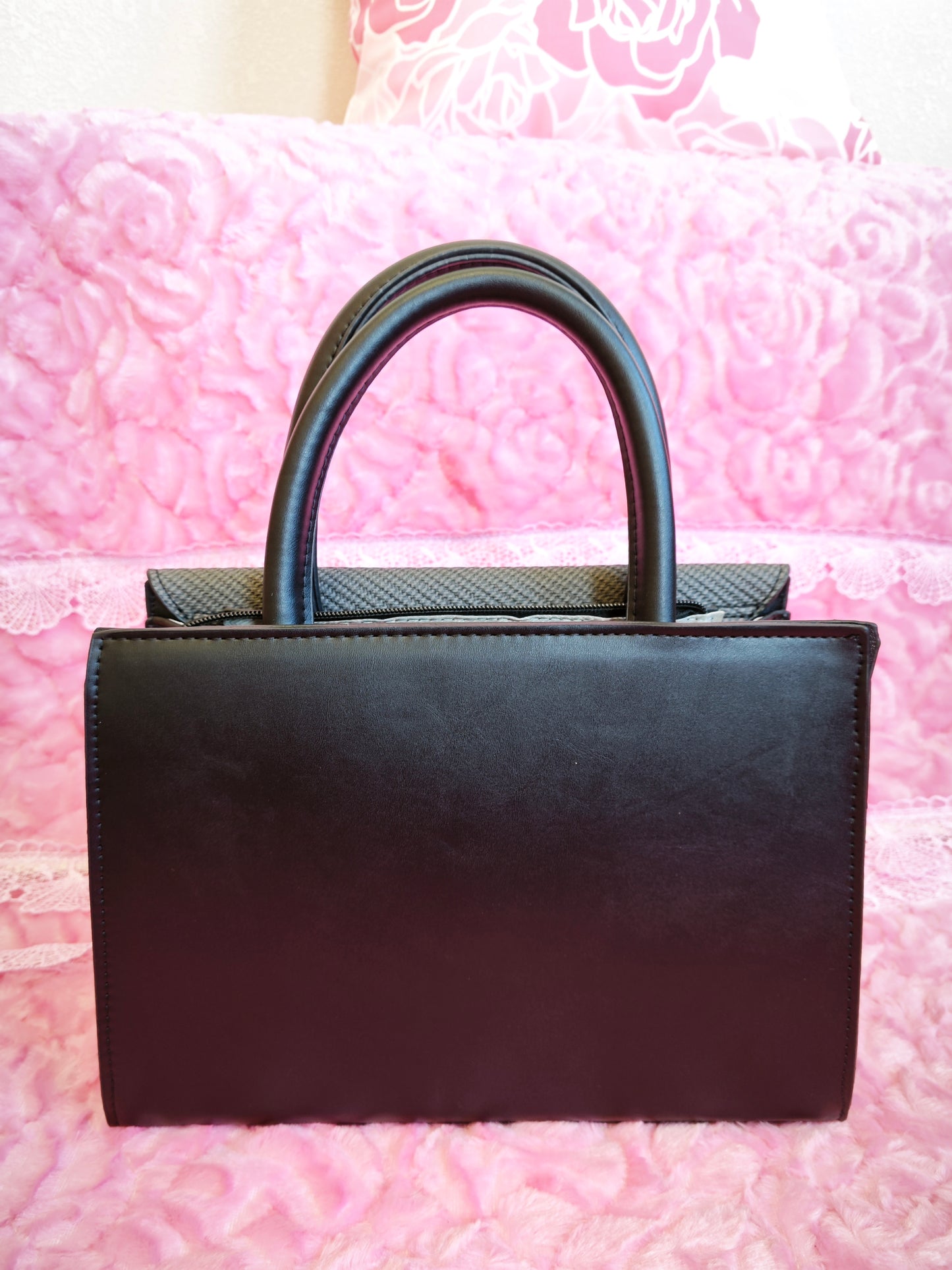Charcoal & Black 2-Piece Handbag