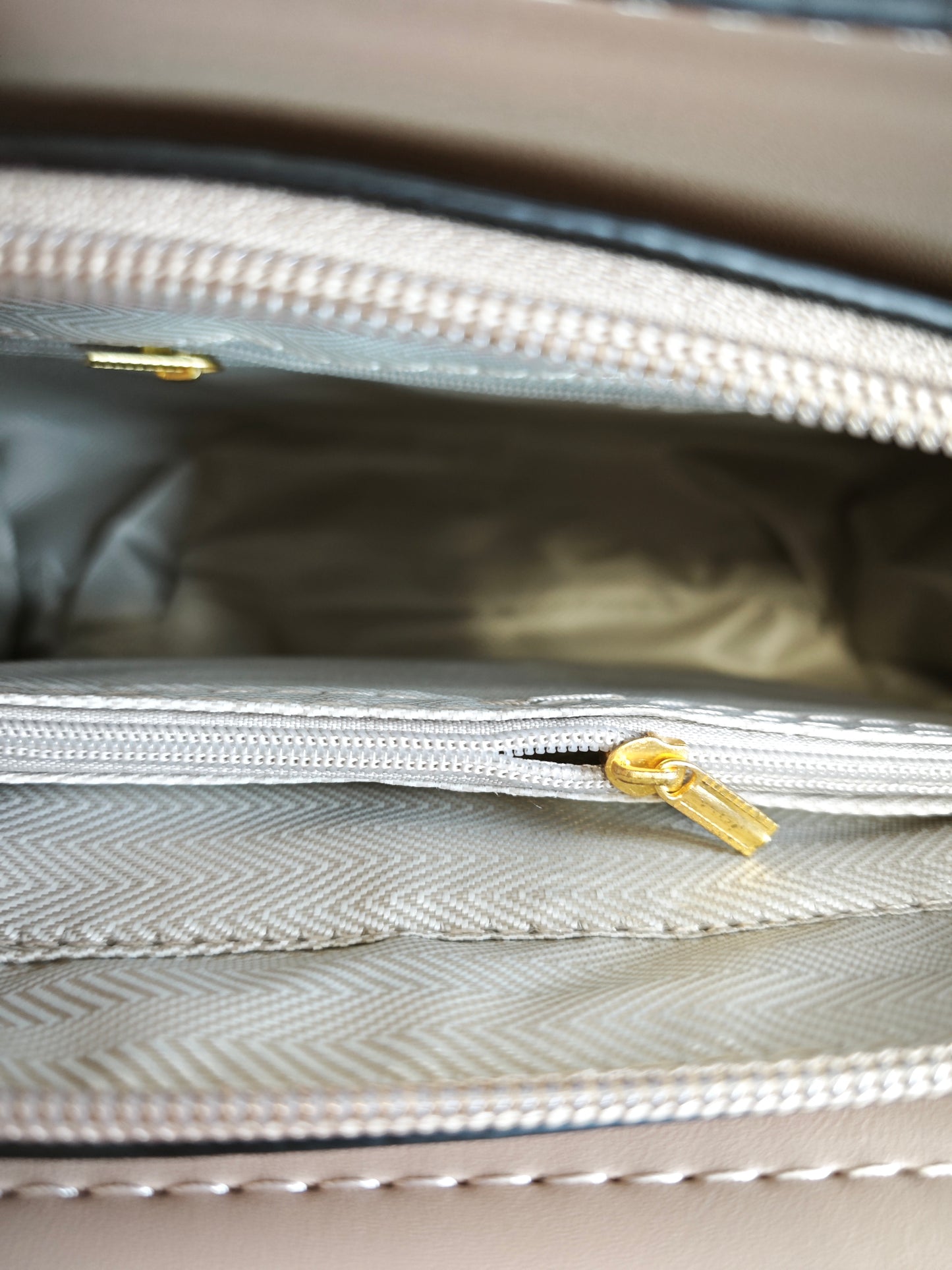 Light Khaki & Snake Print 2-Piece Handbag