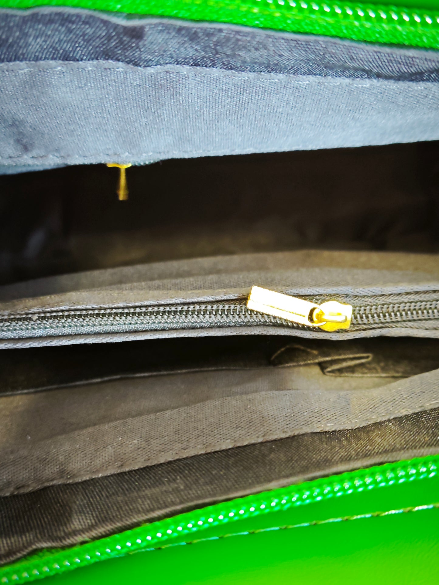 Dark Green & Crocodile-Print 2-Piece Handbag