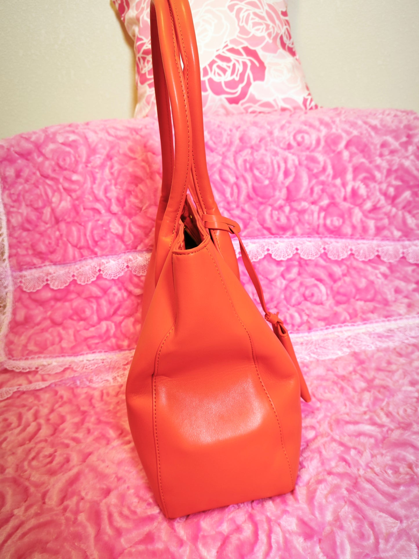 Orange-Red Minimalist Tote Bag