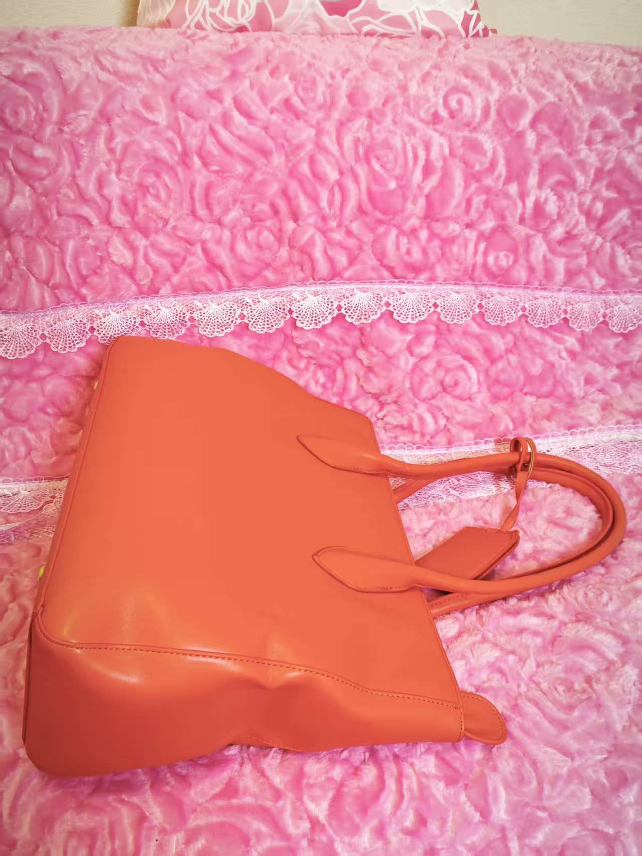Orange-Red Minimalist Tote Bag