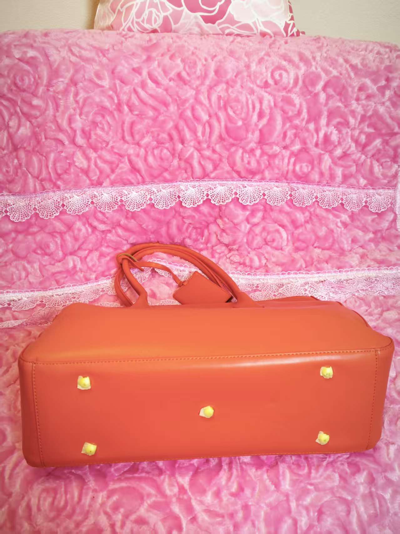 Orange-Red Minimalist Tote Bag