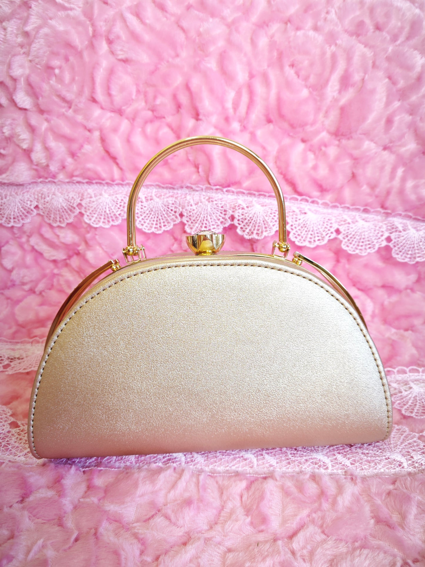 Gold-Base Multi-Colored Crystal Peacock-Pattern Evening Handbag