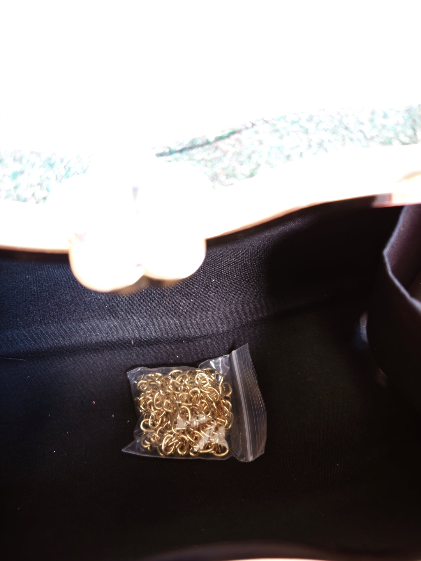 Emerald Green & Gold Crystal Fan-Pattern Evening Handbag