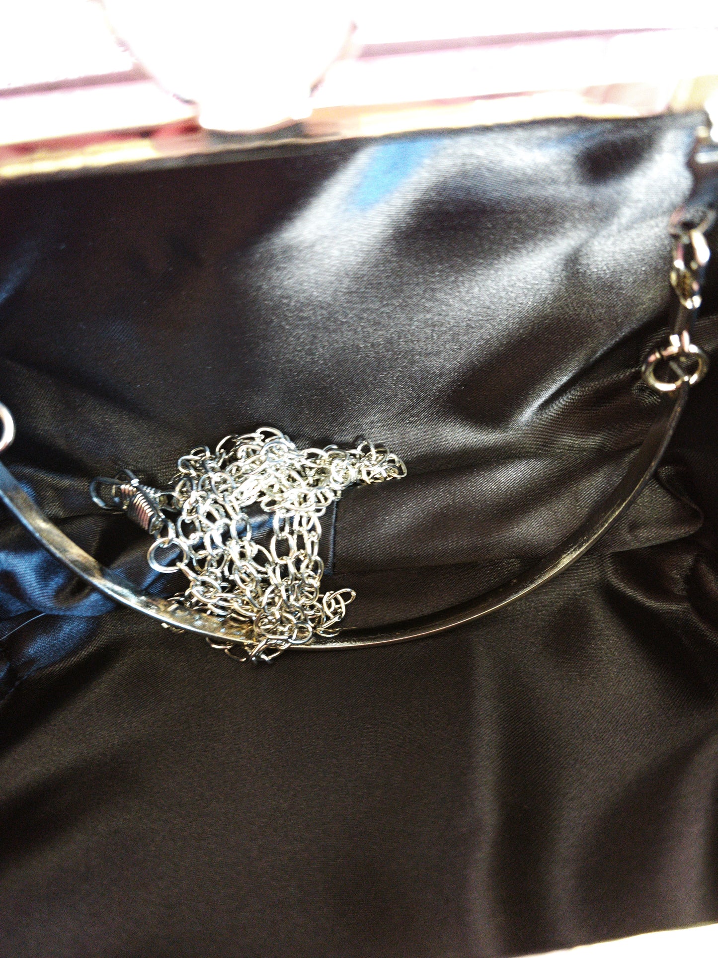 Black-Base Multi-Colored Crystal Patchwork Evening Clutch