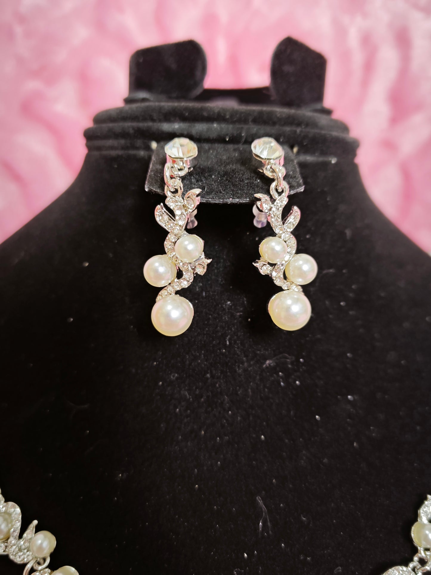 Elegant Pearl Twisted Vine Statement Jewelry Set