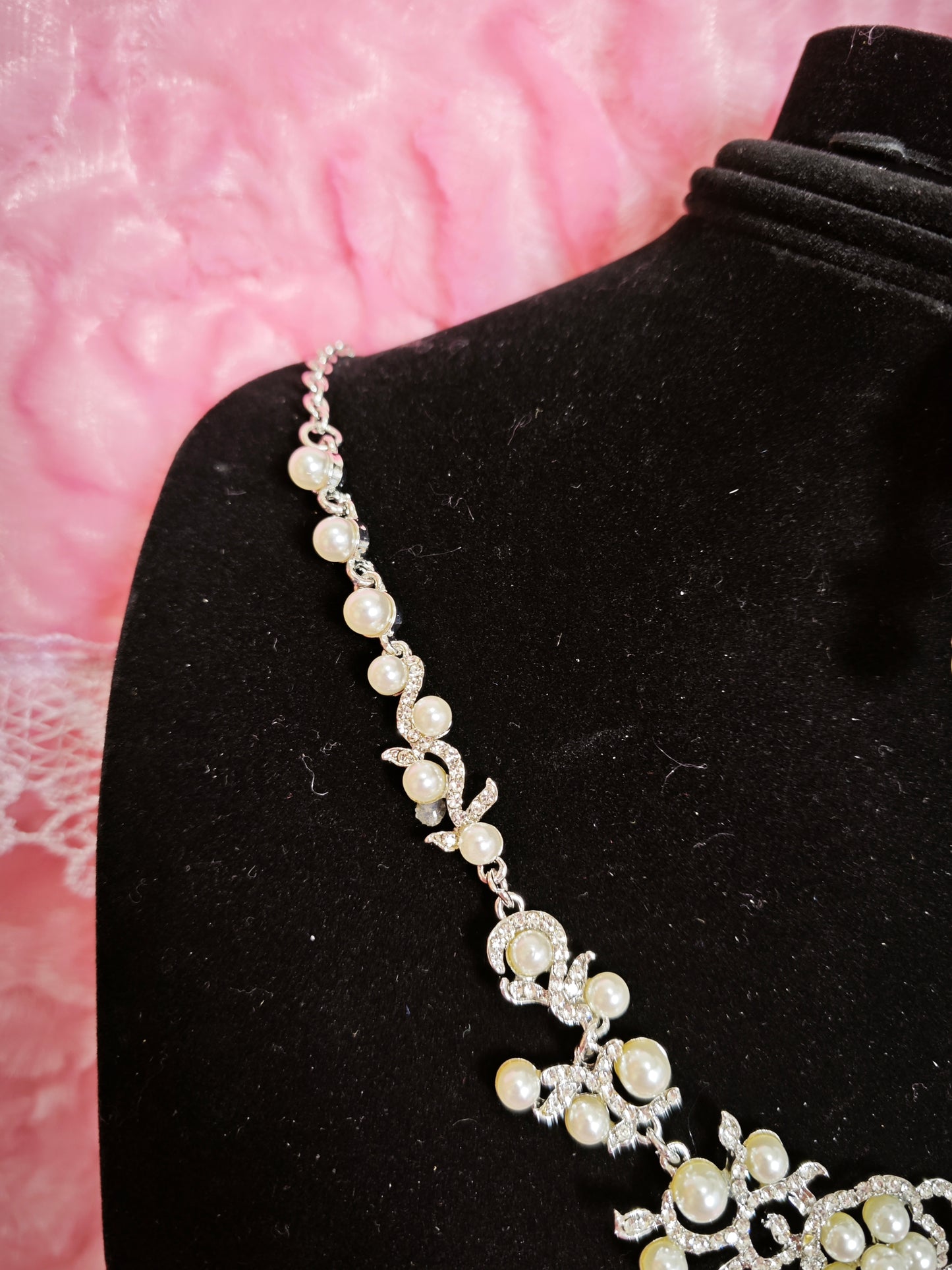 Elegant Pearl Twisted Vine Statement Jewelry Set