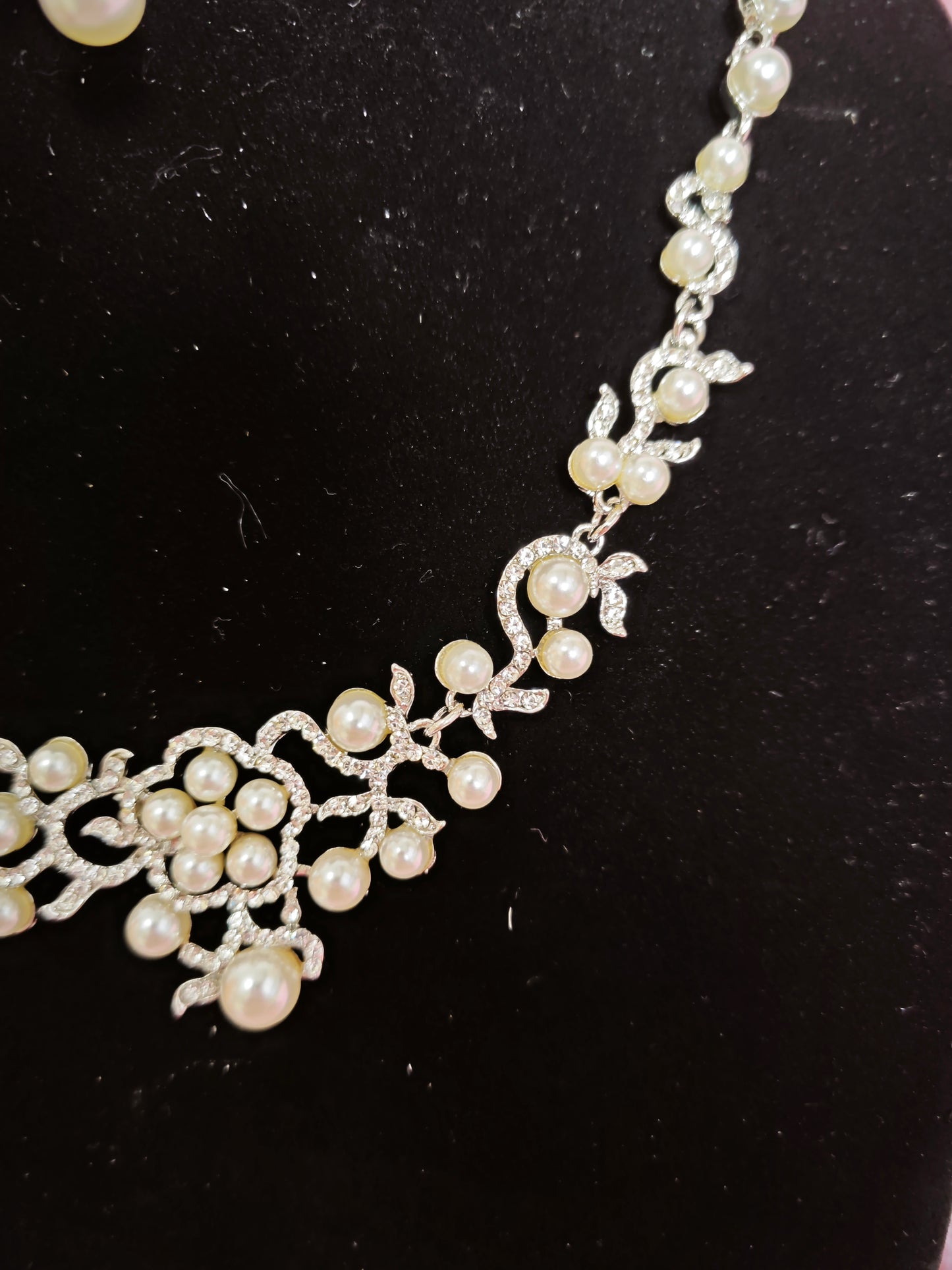 Elegant Pearl Twisted Vine Statement Jewelry Set