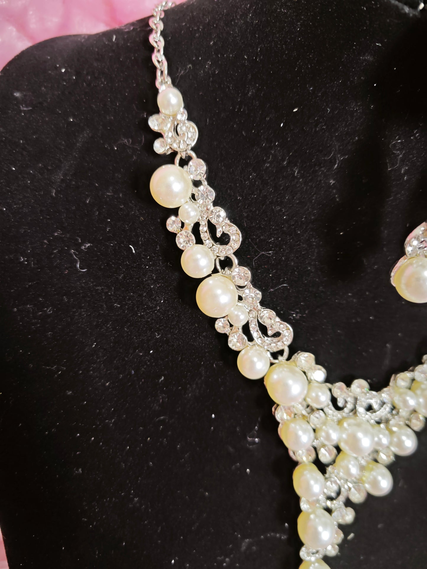 Luxury Pearl Layered Cluster Statement Jewelry Set