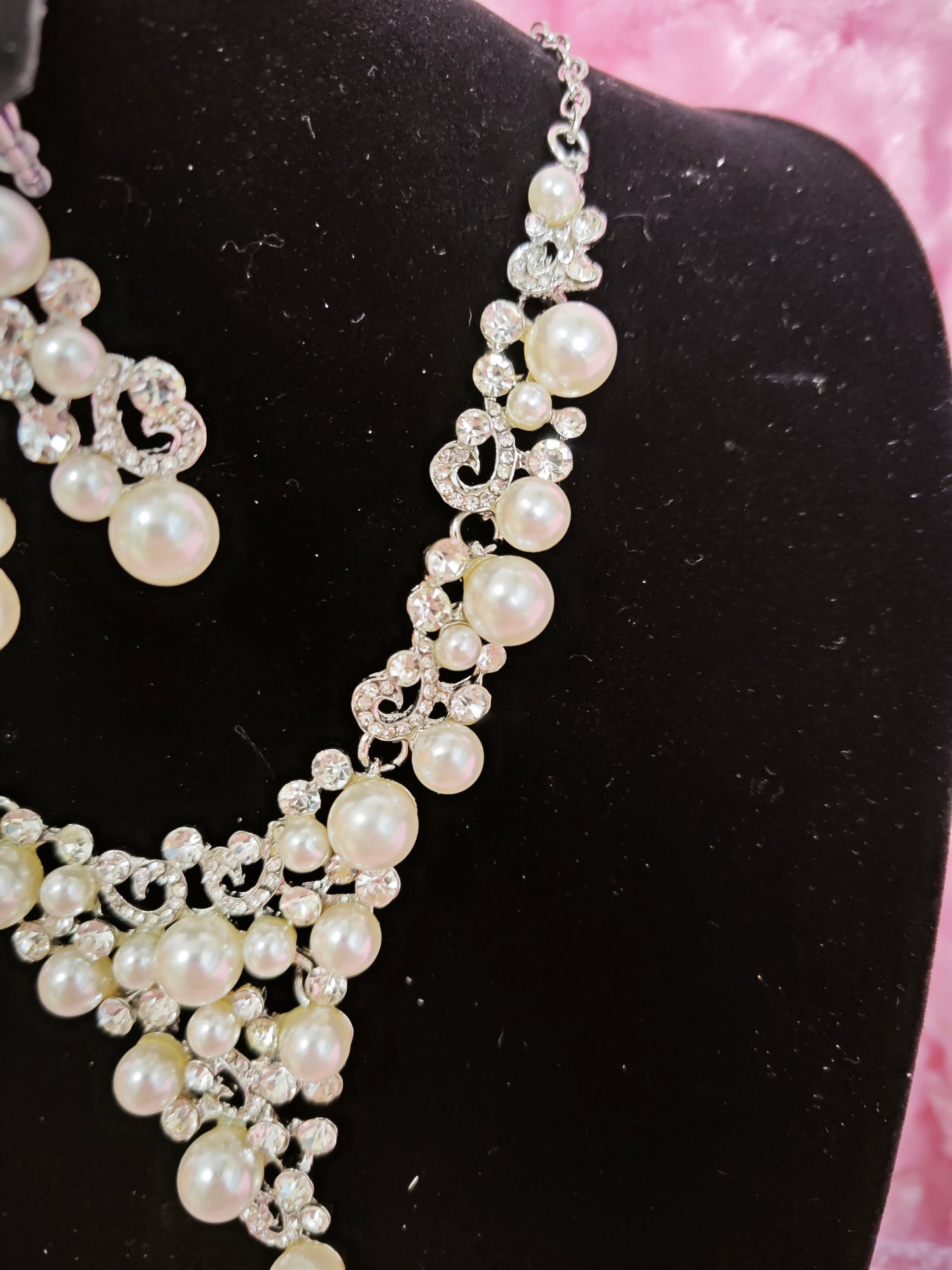 Luxury Pearl Layered Cluster Statement Jewelry Set