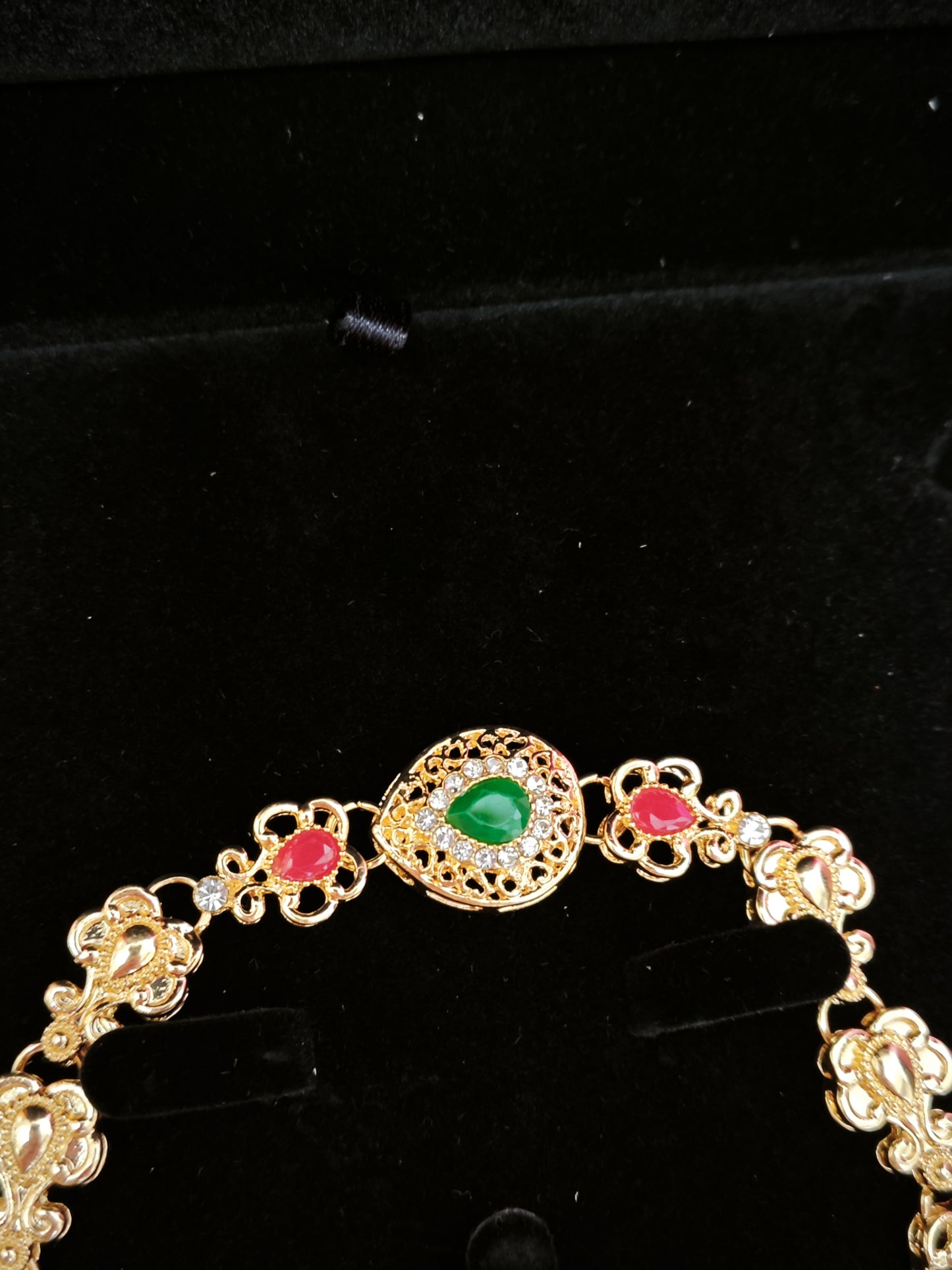 Luxury Emerald Tassel Statement Jewelry Set