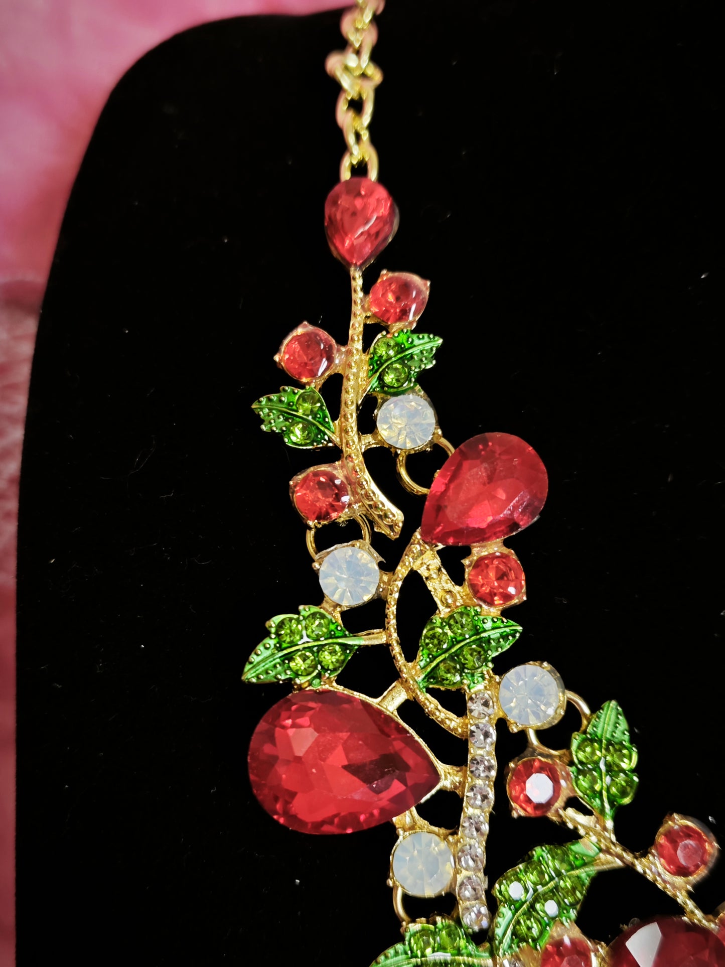 Majestic Crimson Jewel Butterfly Regal Jewelry Set