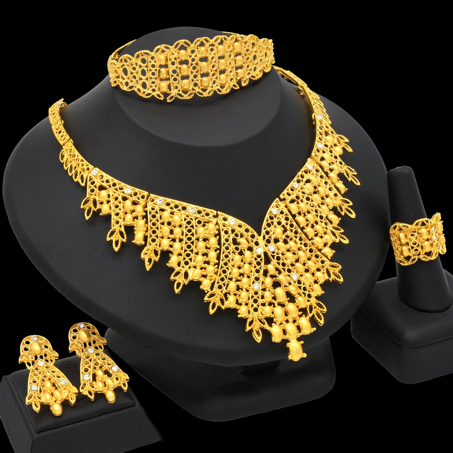 Majestic Gold Filigree Fringe Regal Set